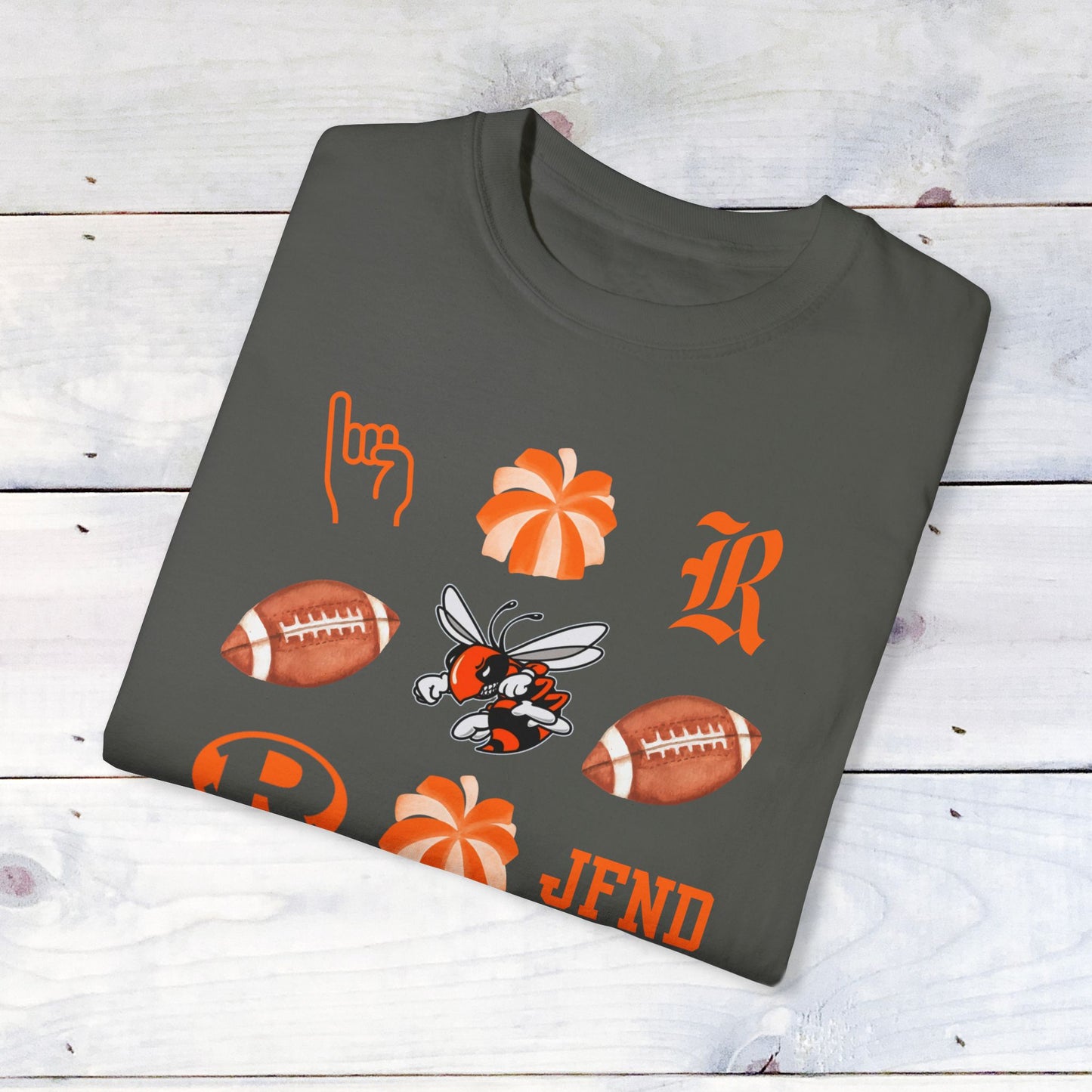 Rockwall Faves Pom & Footballs Grid Comfort Colors T