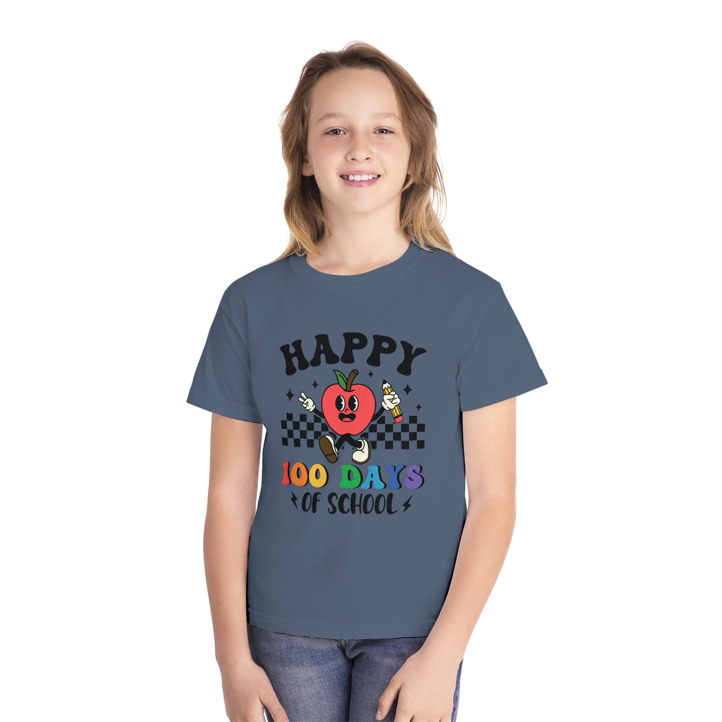 Youth Happy 100 Days Comfort Colors Tee