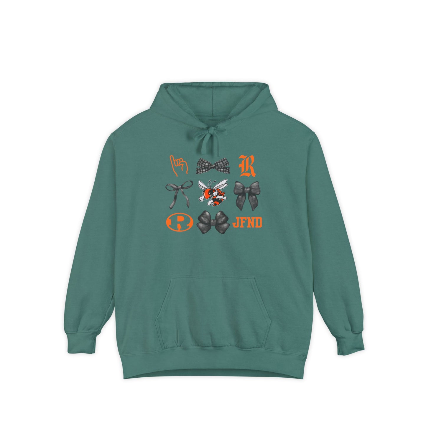 Jackets Faves & Bow Comfort Color Bow Hoodie