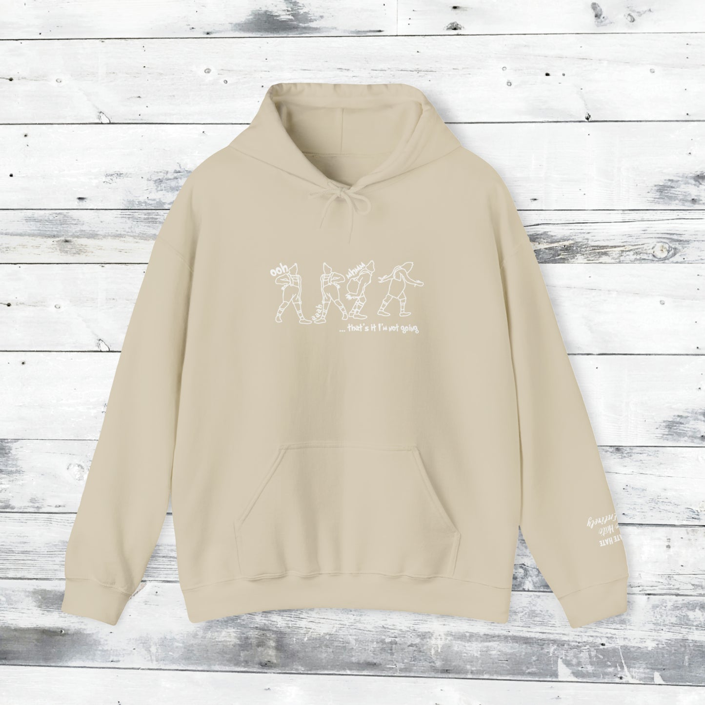 GRINCH HOODIE - LOATHE ENTIRELY QUOTE LEFT CUFF