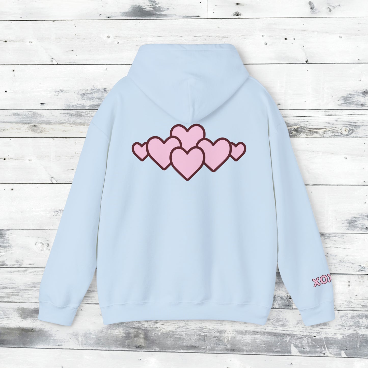 Valentines LOVE Hoodie - XOXO right cuff