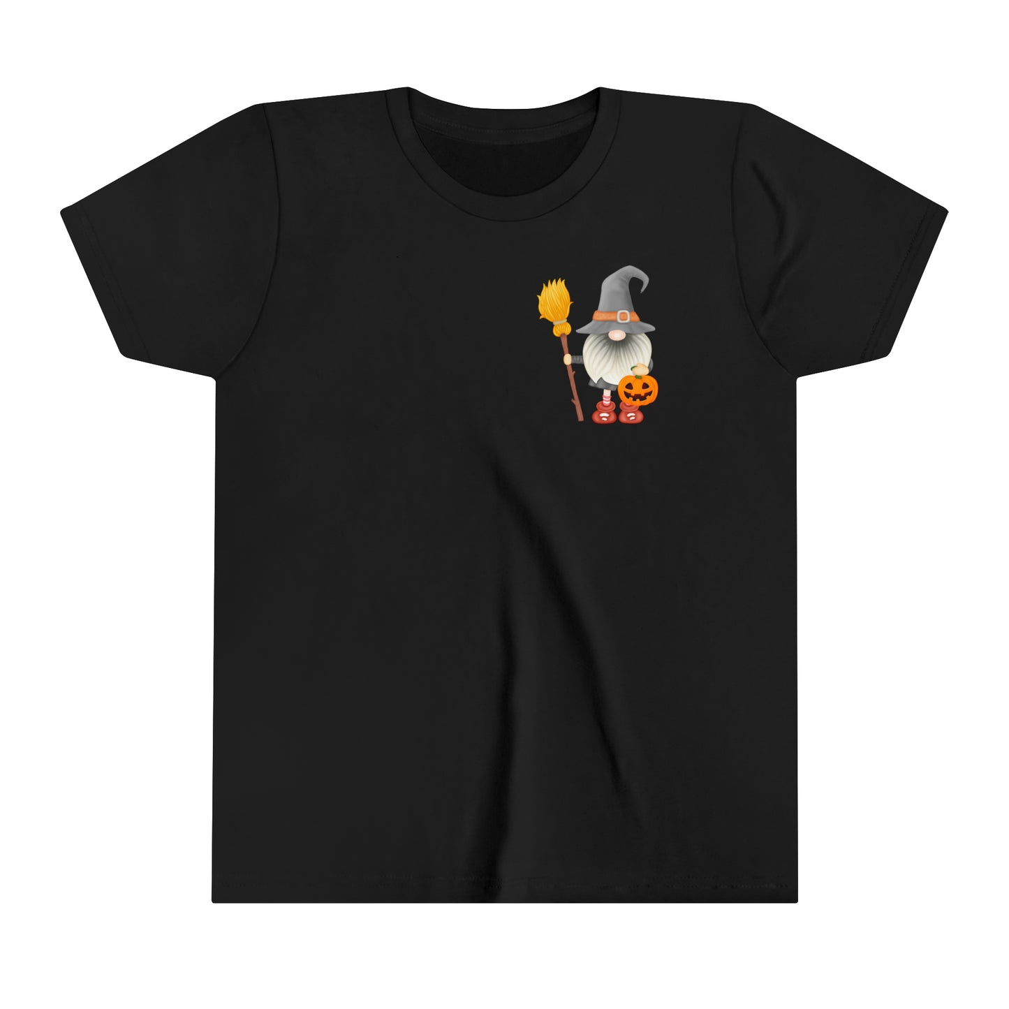 Witch Gnome - with Pumpkin Trick or Treat Pale - Youth Short Sleeve Tee