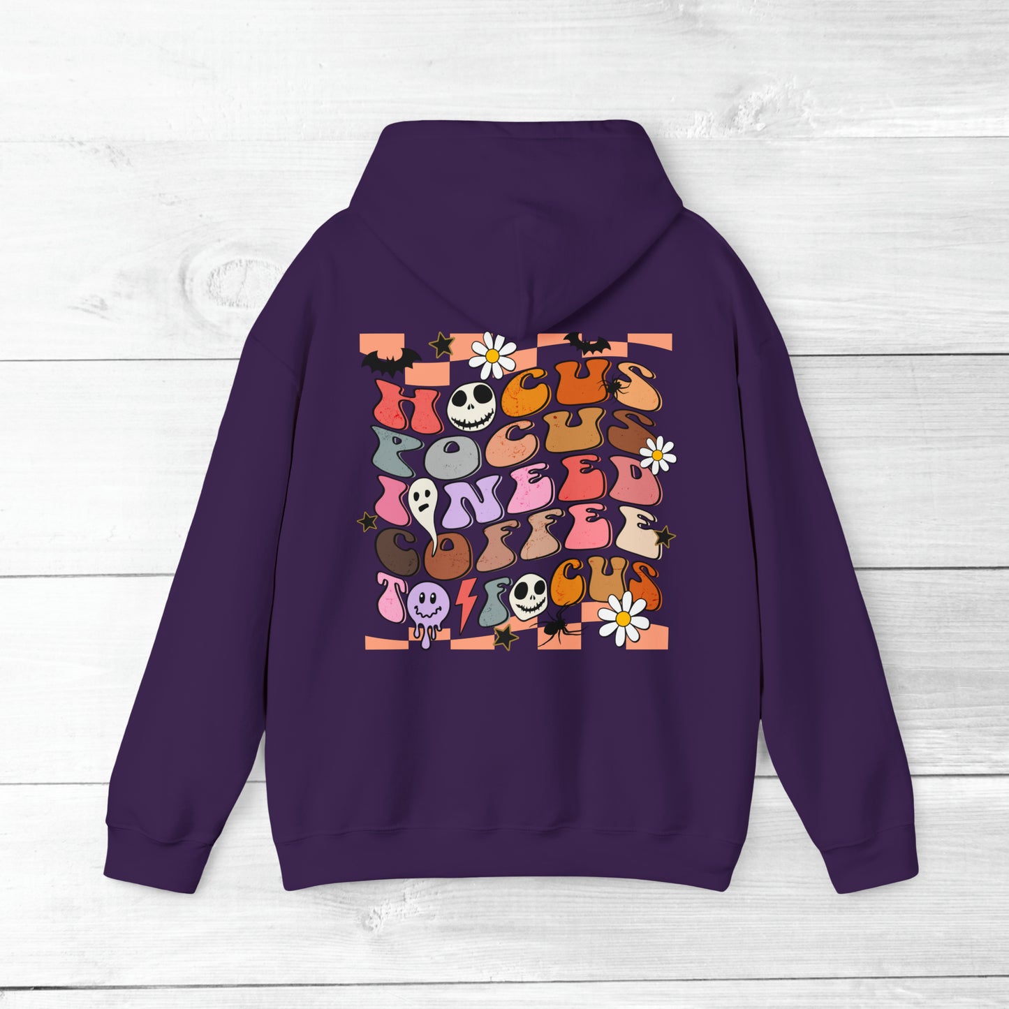 Halloween Coffee Hoodie - Hocus Pocus I need Coffee to Focus Back