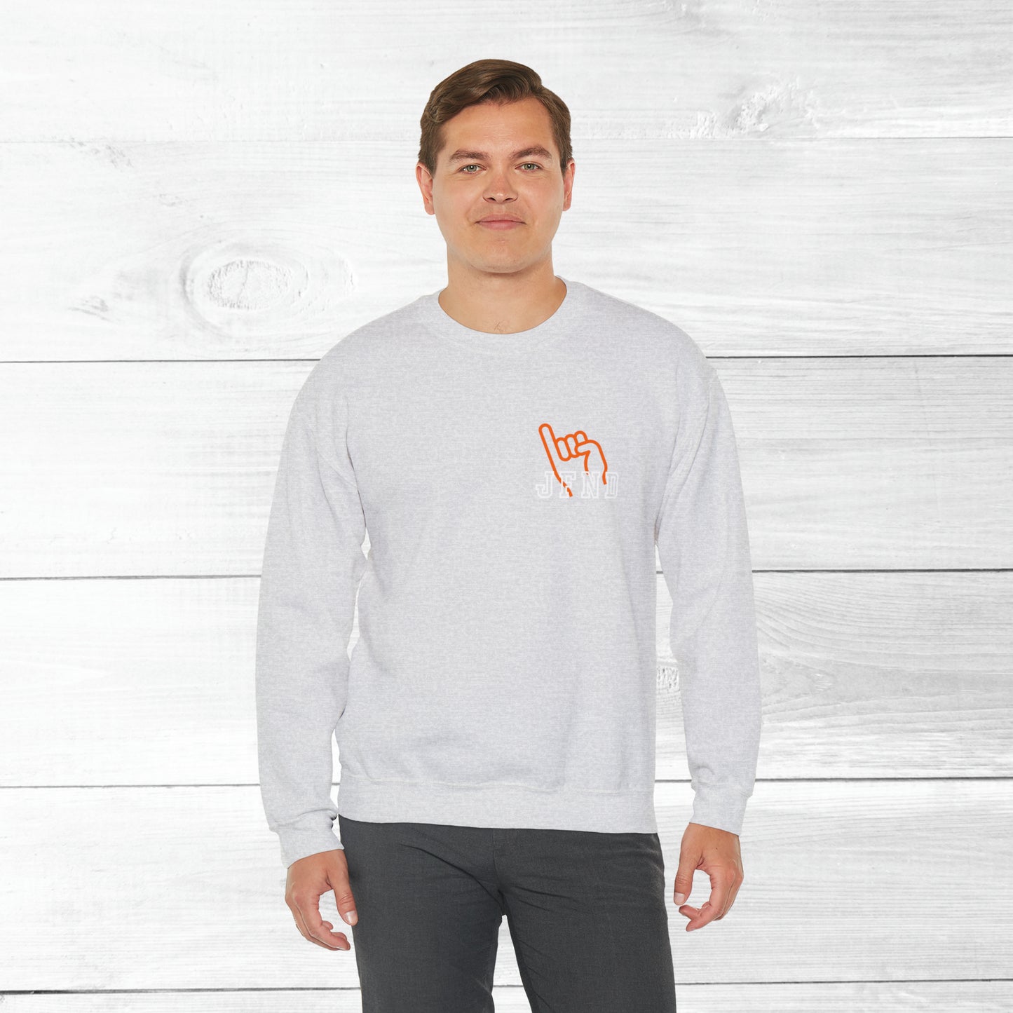 JFND front and Yellowjacket back Sweater