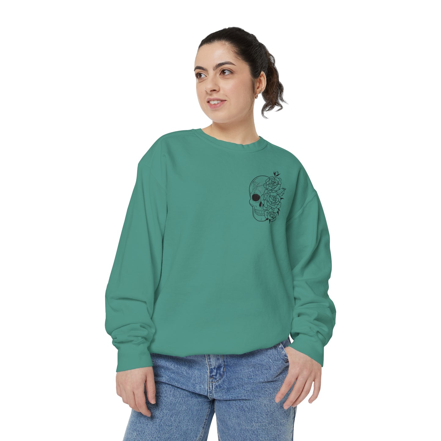 Skull Front, Vastly Overrated Back - Comfort Colors Pullover - Multi Color Options
