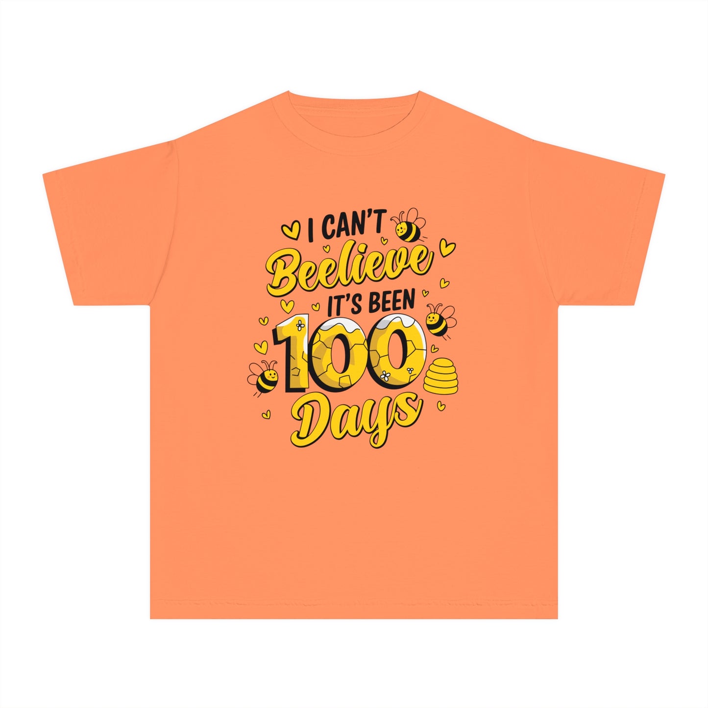 Youth I Can't Beelieve 100 Days Comfort Colors Tee