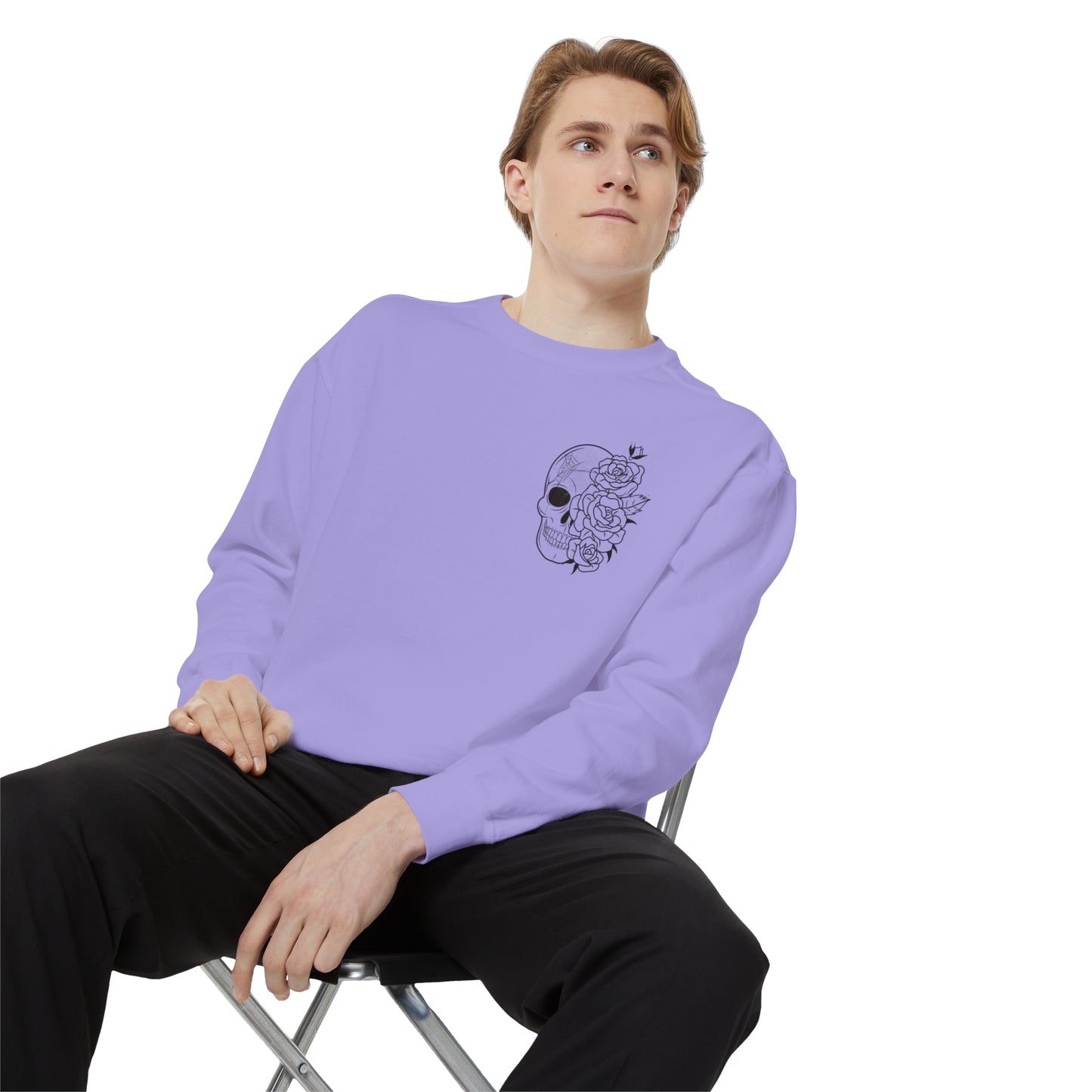 Skull Front, Vastly Overrated Back - Comfort Colors Pullover - Multi Color Options