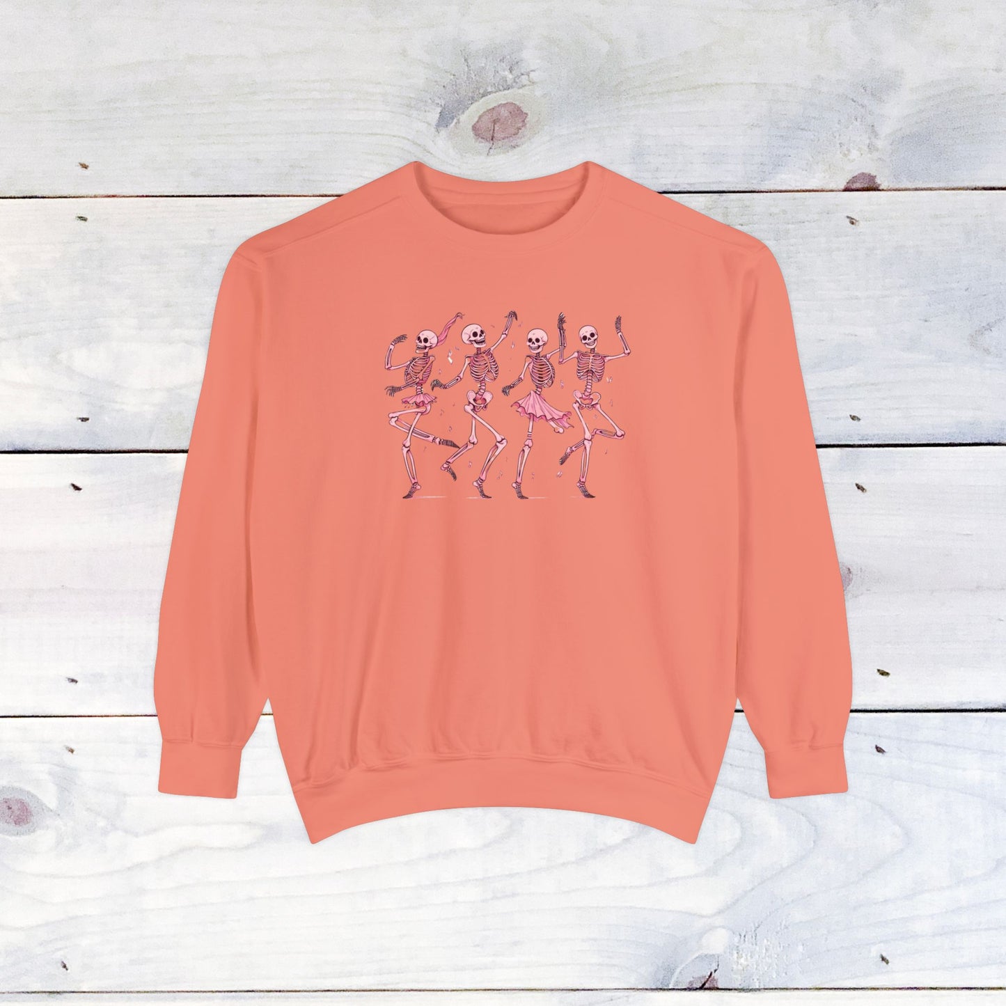 Pink Dancing Skellys Comfort Colors Sweater