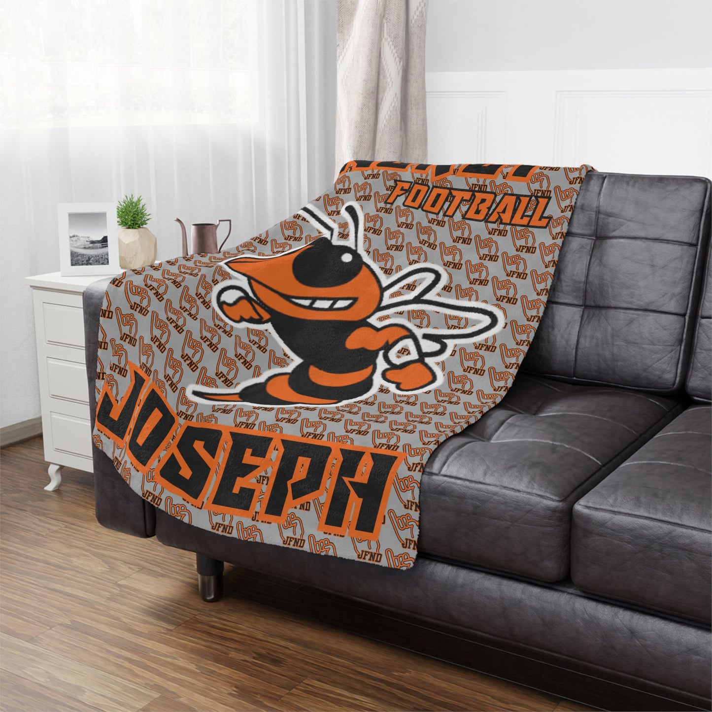 Jacket Football Custom Blanket - Joseph