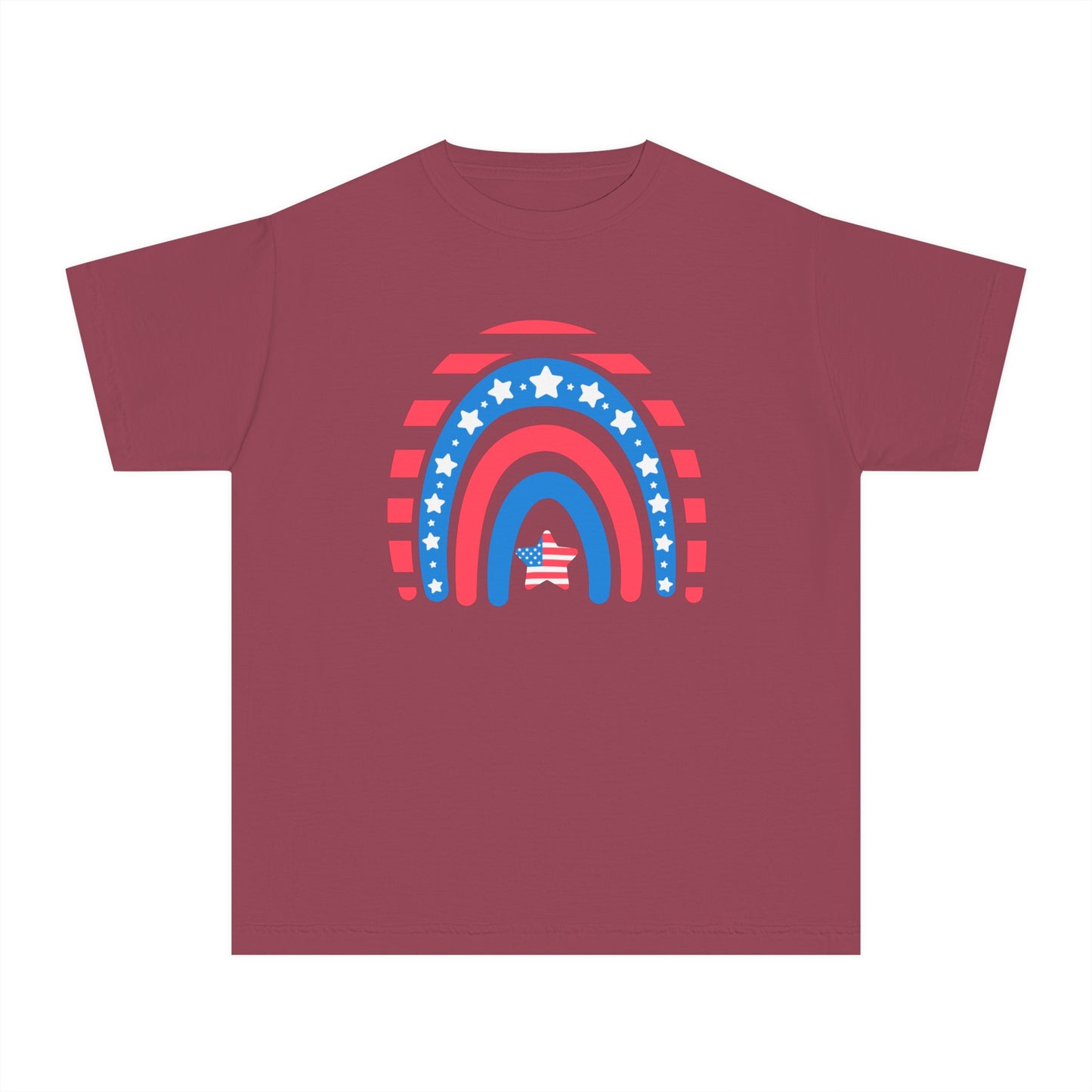 Stars & Stripes Rainbow Comfort Colors Youth Tee