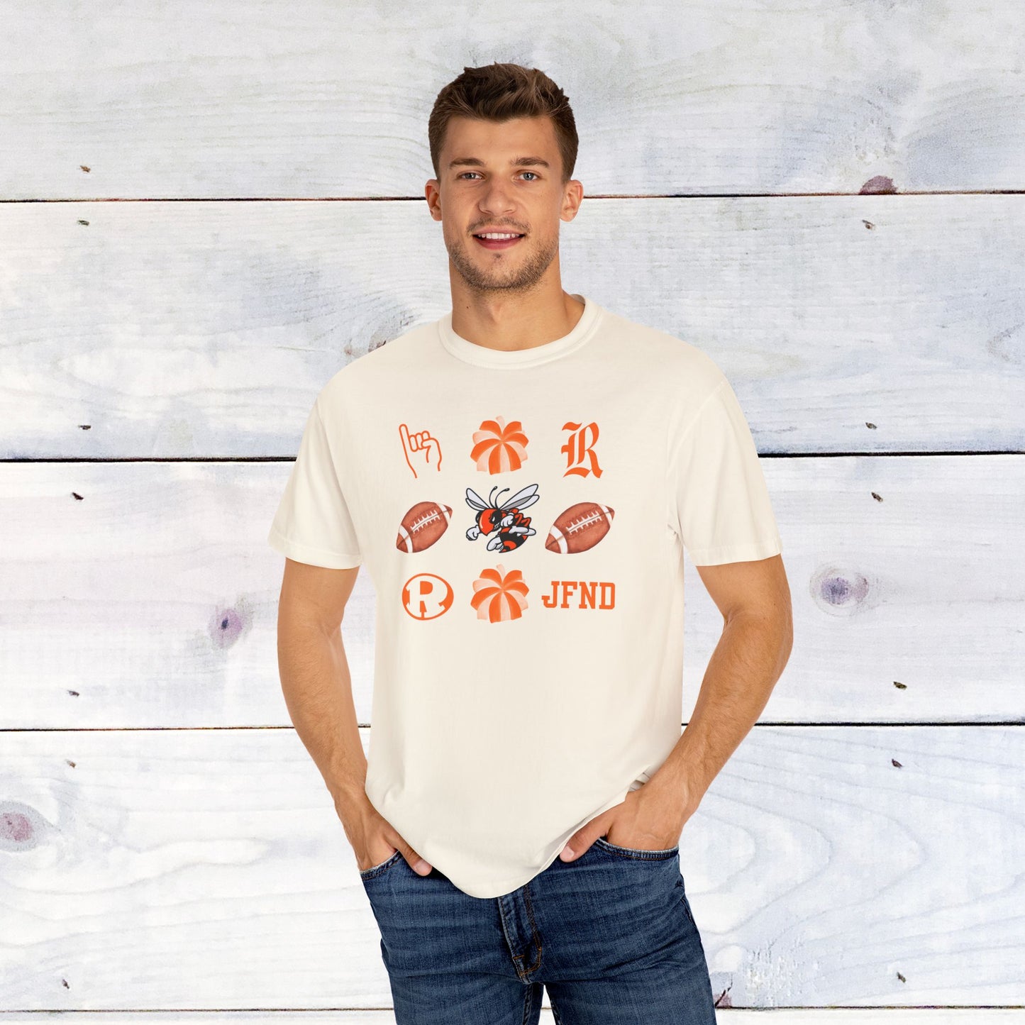 Rockwall Faves Pom & Footballs Grid Comfort Colors T