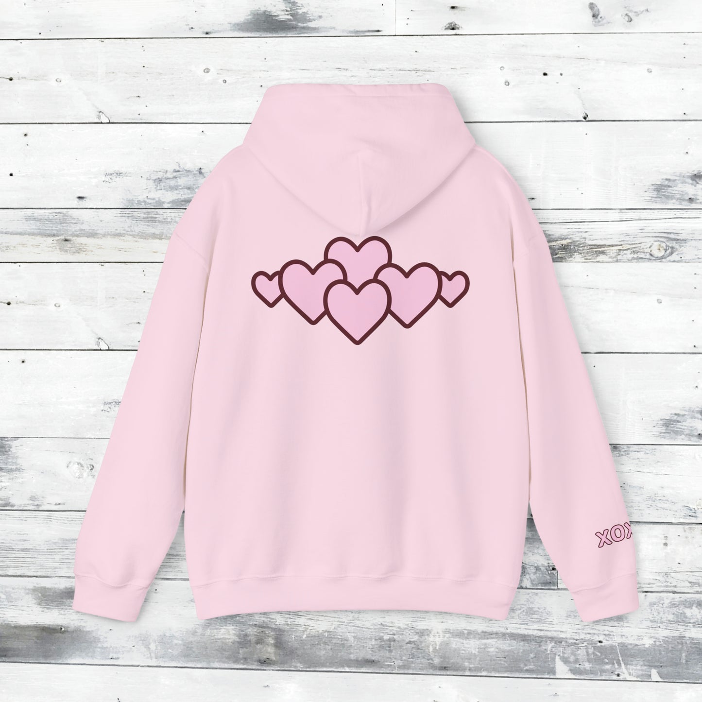 Valentines LOVE Hoodie - XOXO right cuff
