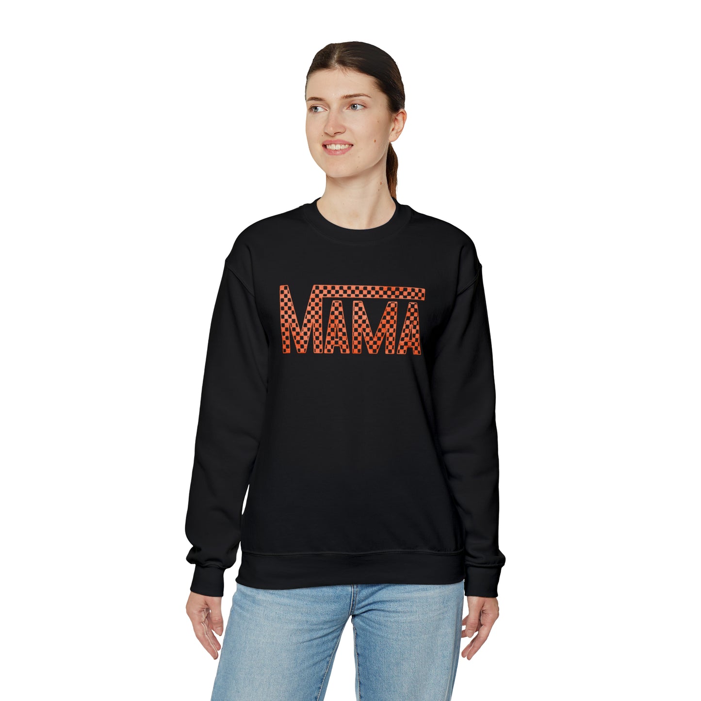 Orange Mama Checkered Sweater