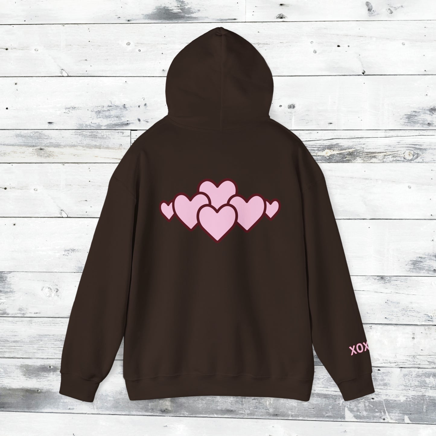 Valentines LOVE Hoodie - XOXO right cuff