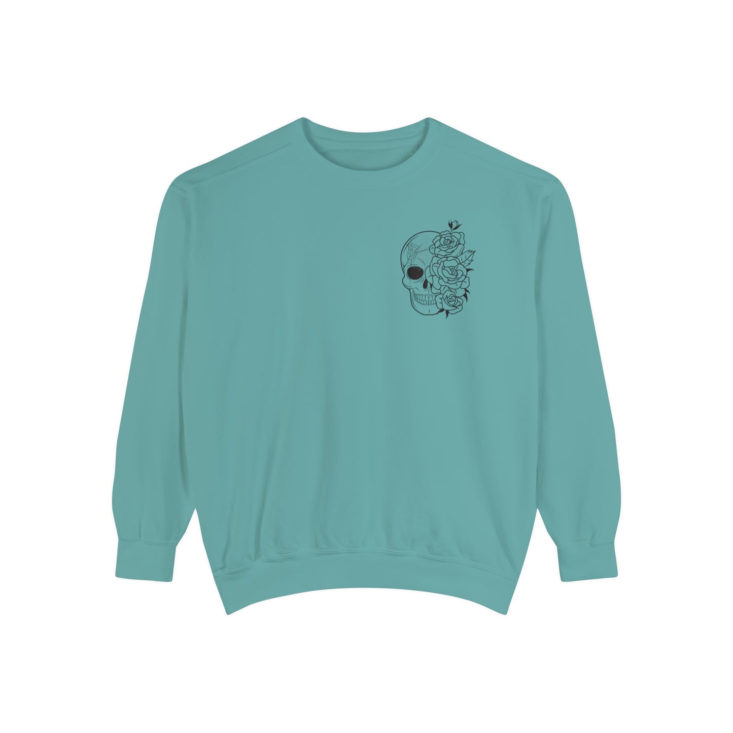 Skull Front, Vastly Overrated Back - Comfort Colors Pullover - Multi Color Options