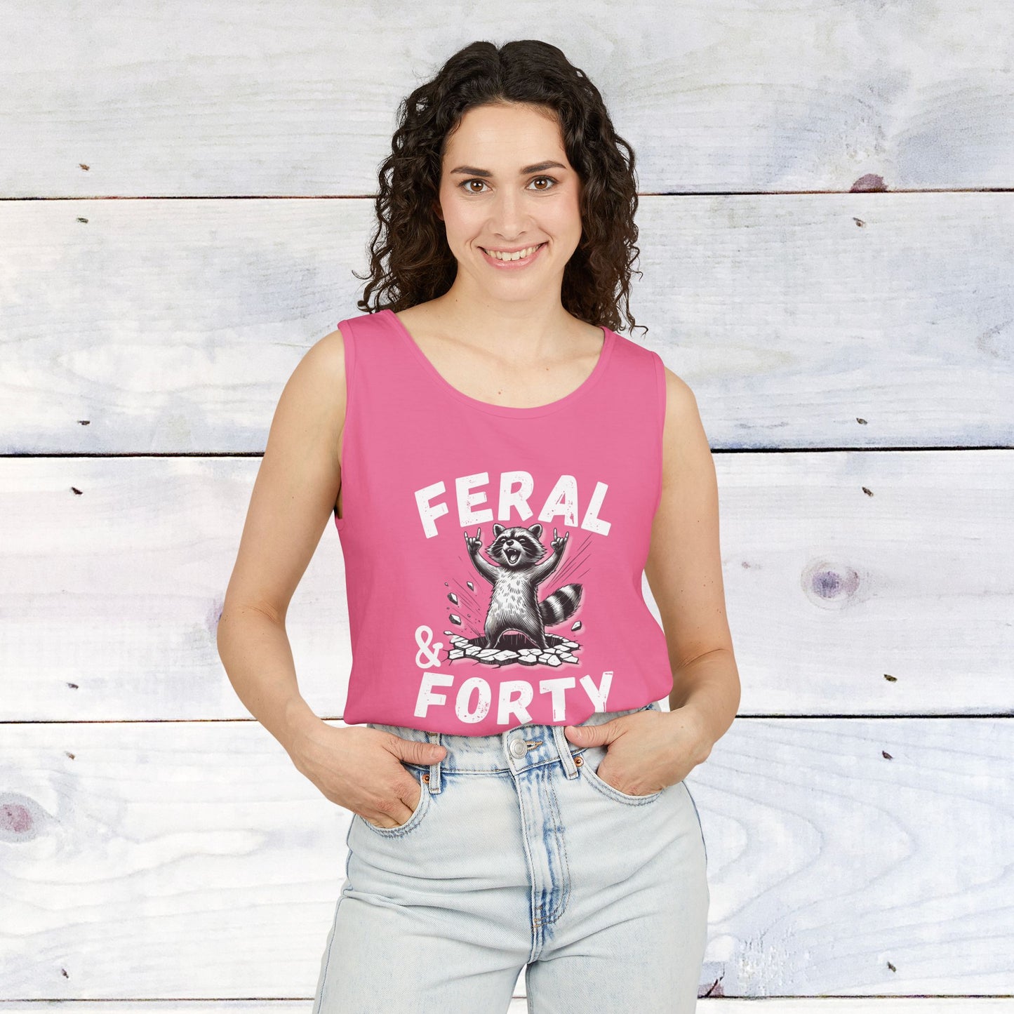 Feral & Forty Rockin' Comfort Colors Tank Top