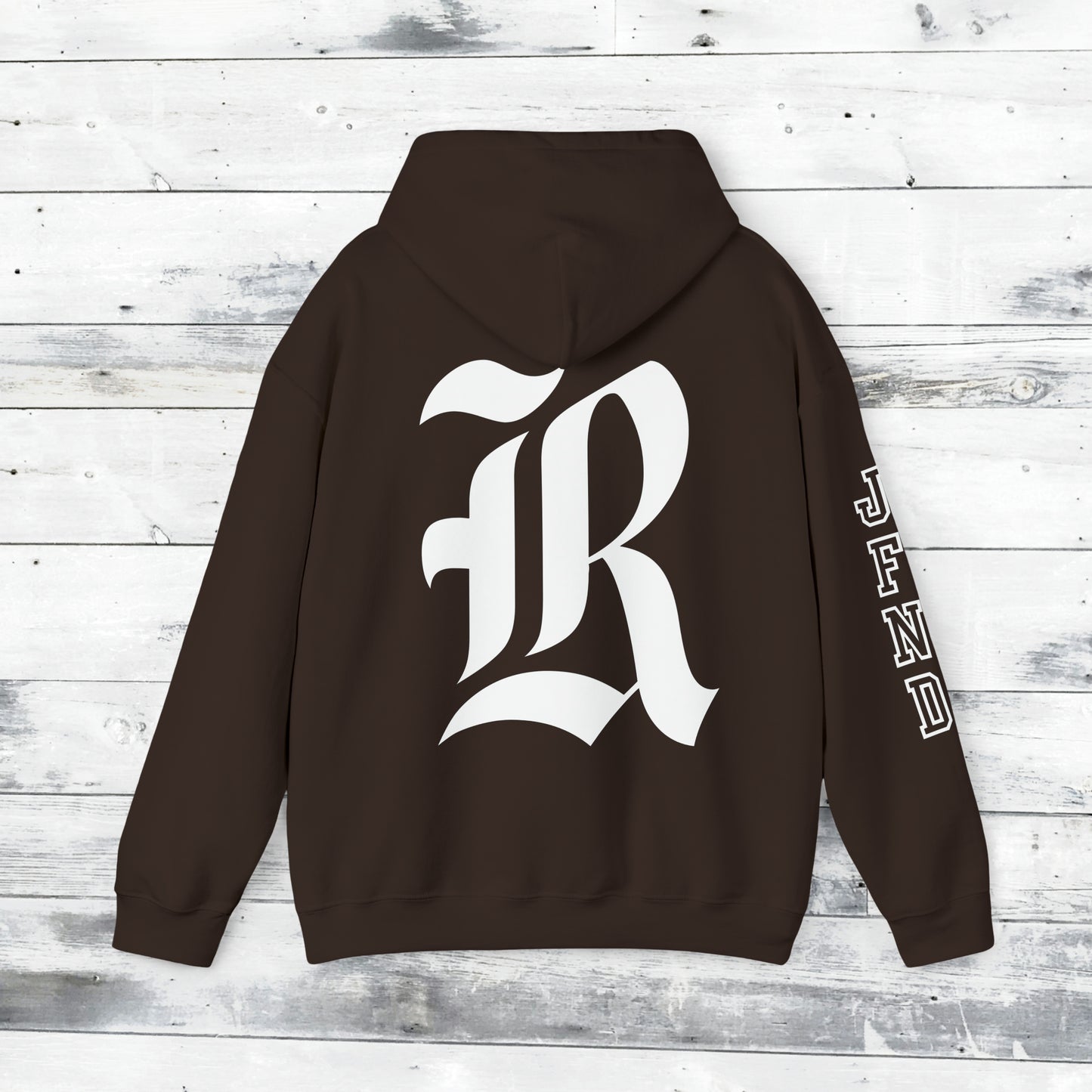 Jackets Stinger Hoodie Front - JFND Sleeve - Old School R back