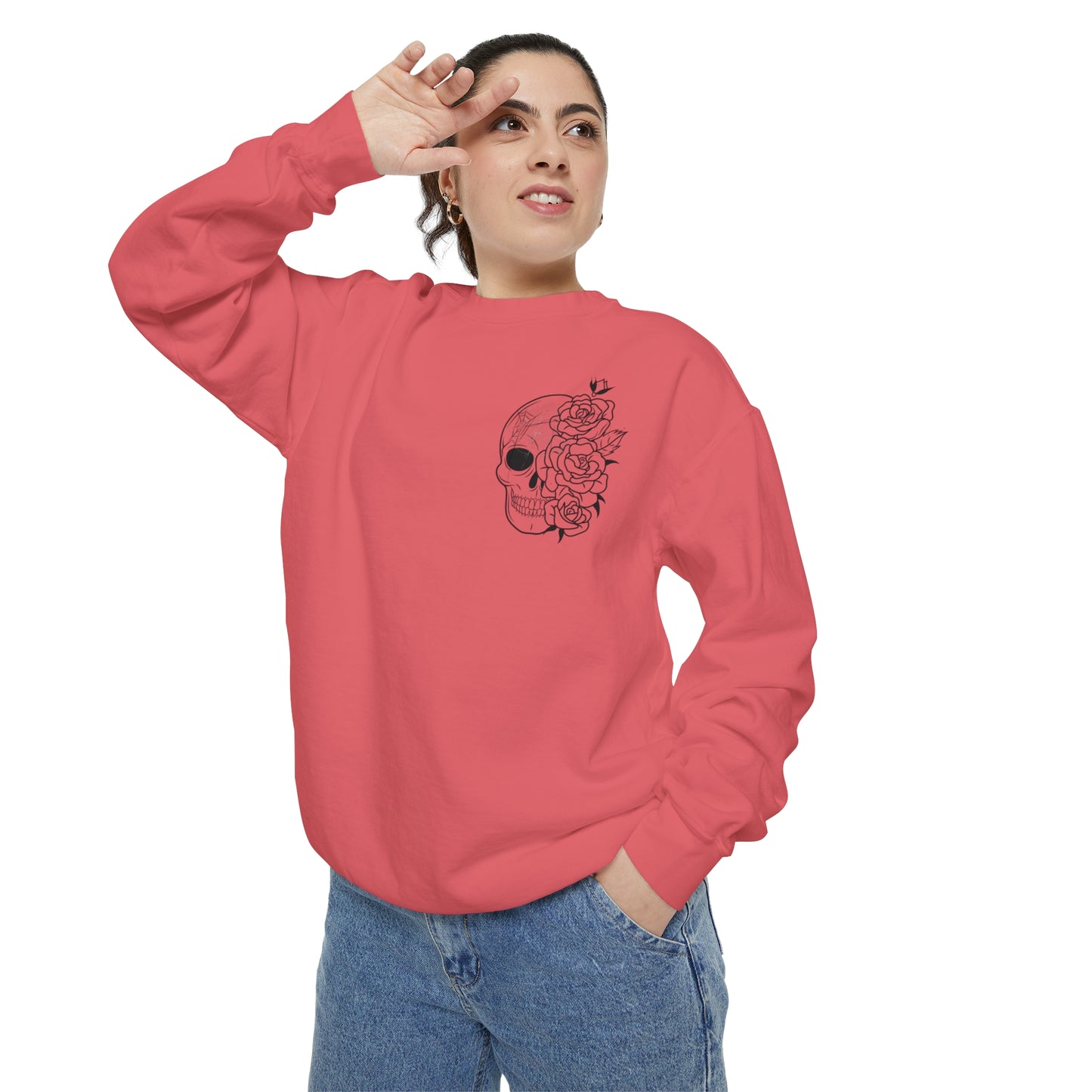 Skull Front, Vastly Overrated Back - Comfort Colors Pullover - Multi Color Options