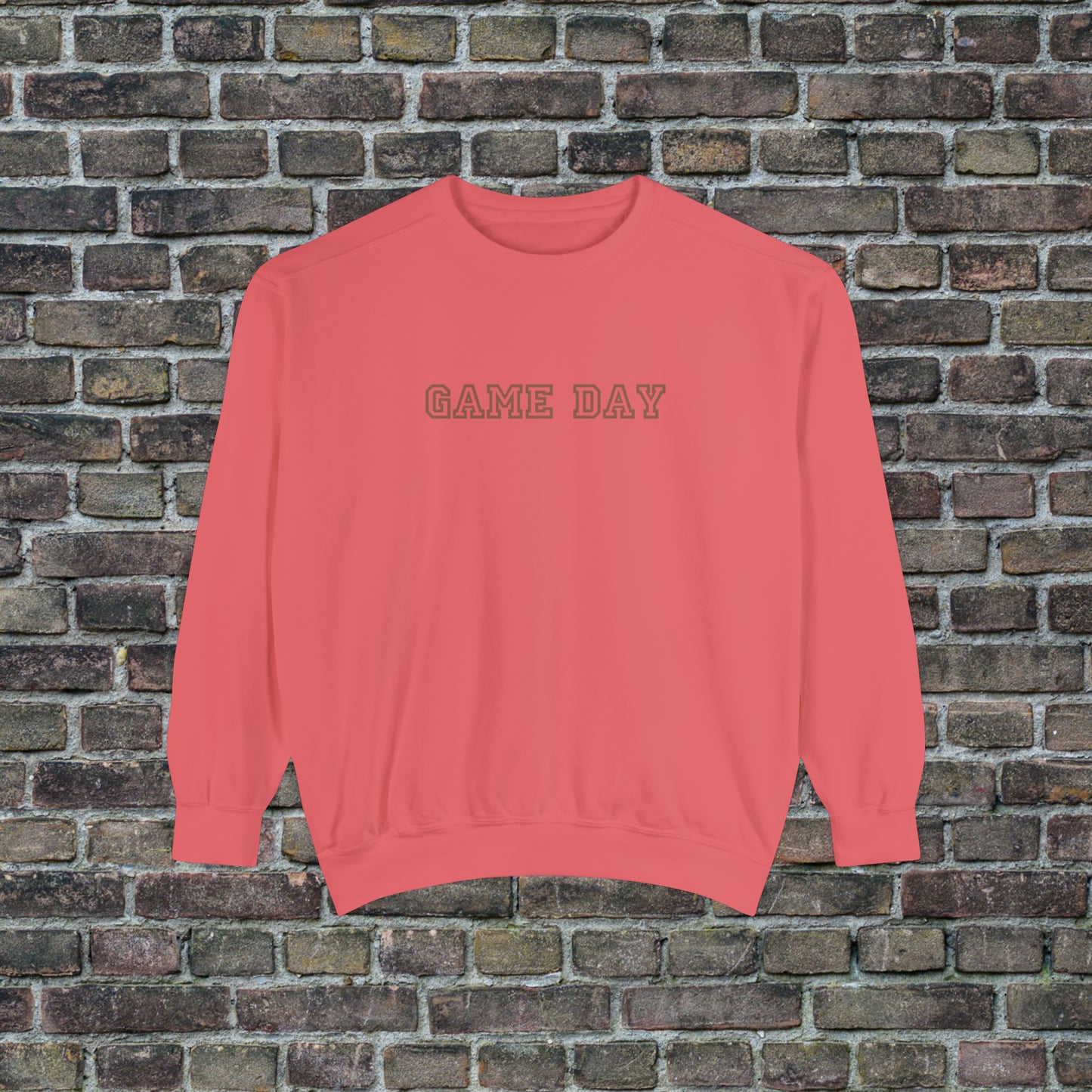 Game Day Comfort Colors Sweater - Brown Text