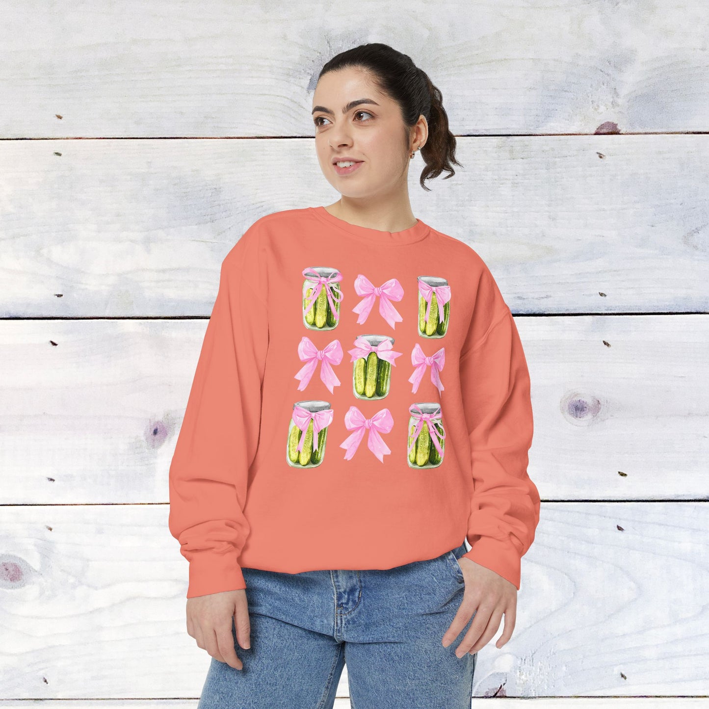 Pickles & Bows Adult Comfort Colors Sweatshirt