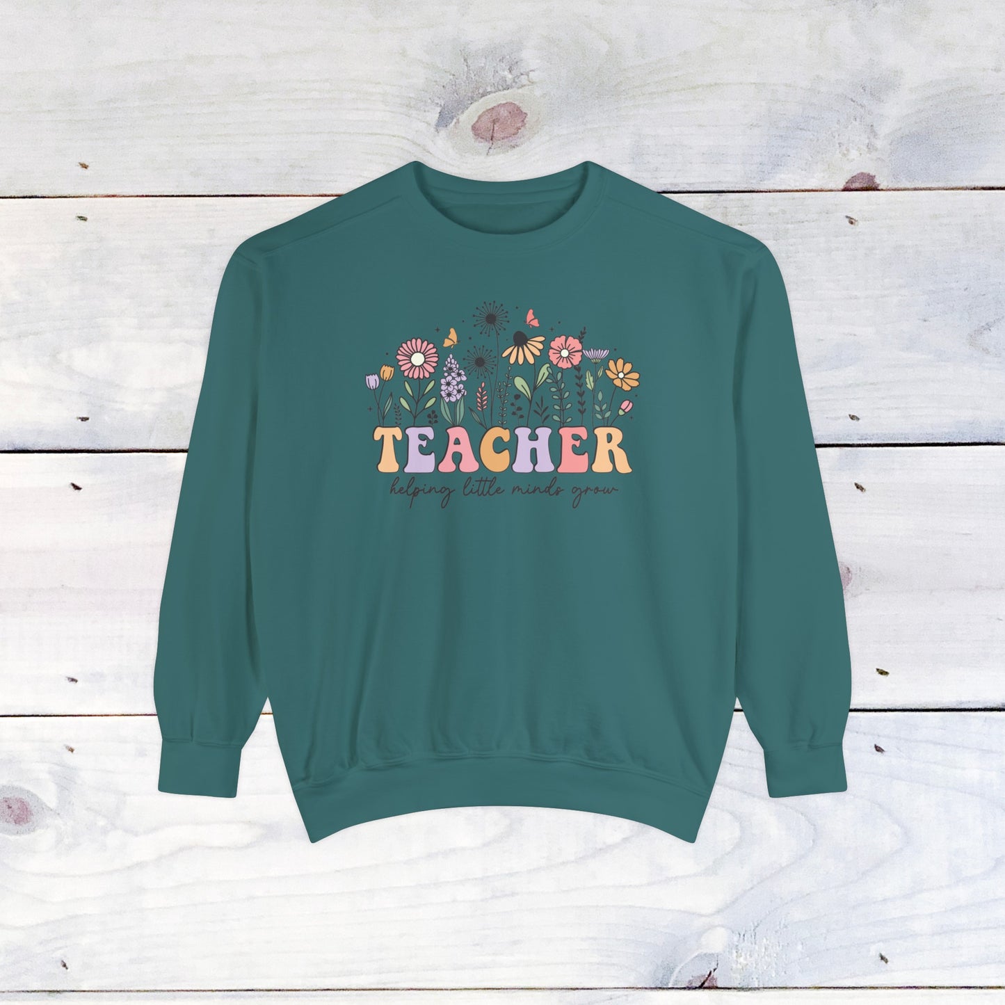 Teacher Flower Comfort Colors Sweater