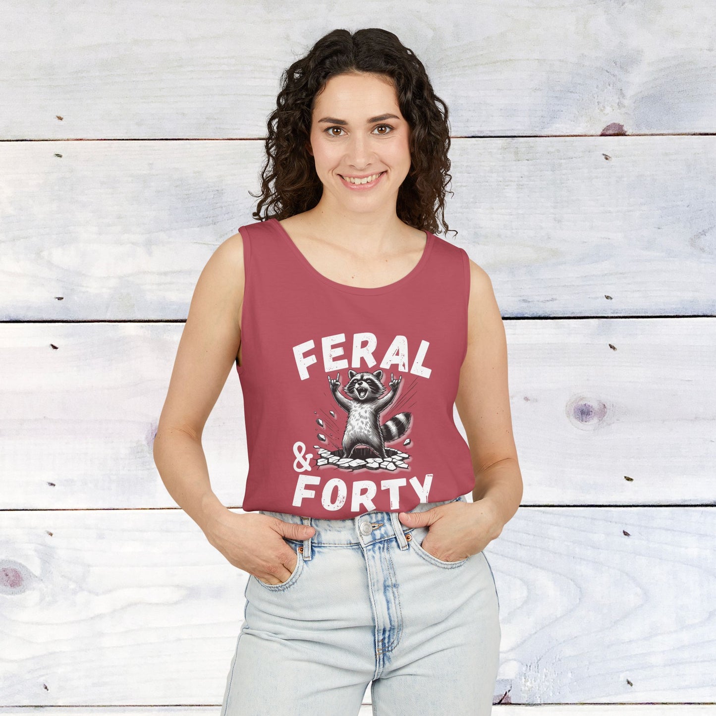 Feral & Forty Rockin' Comfort Colors Tank Top