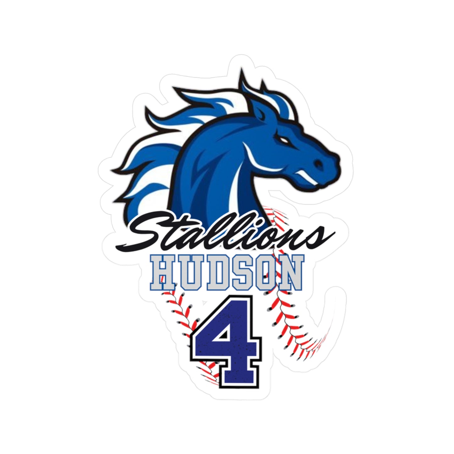 Stallions 4 Custom Vinyl Sticker