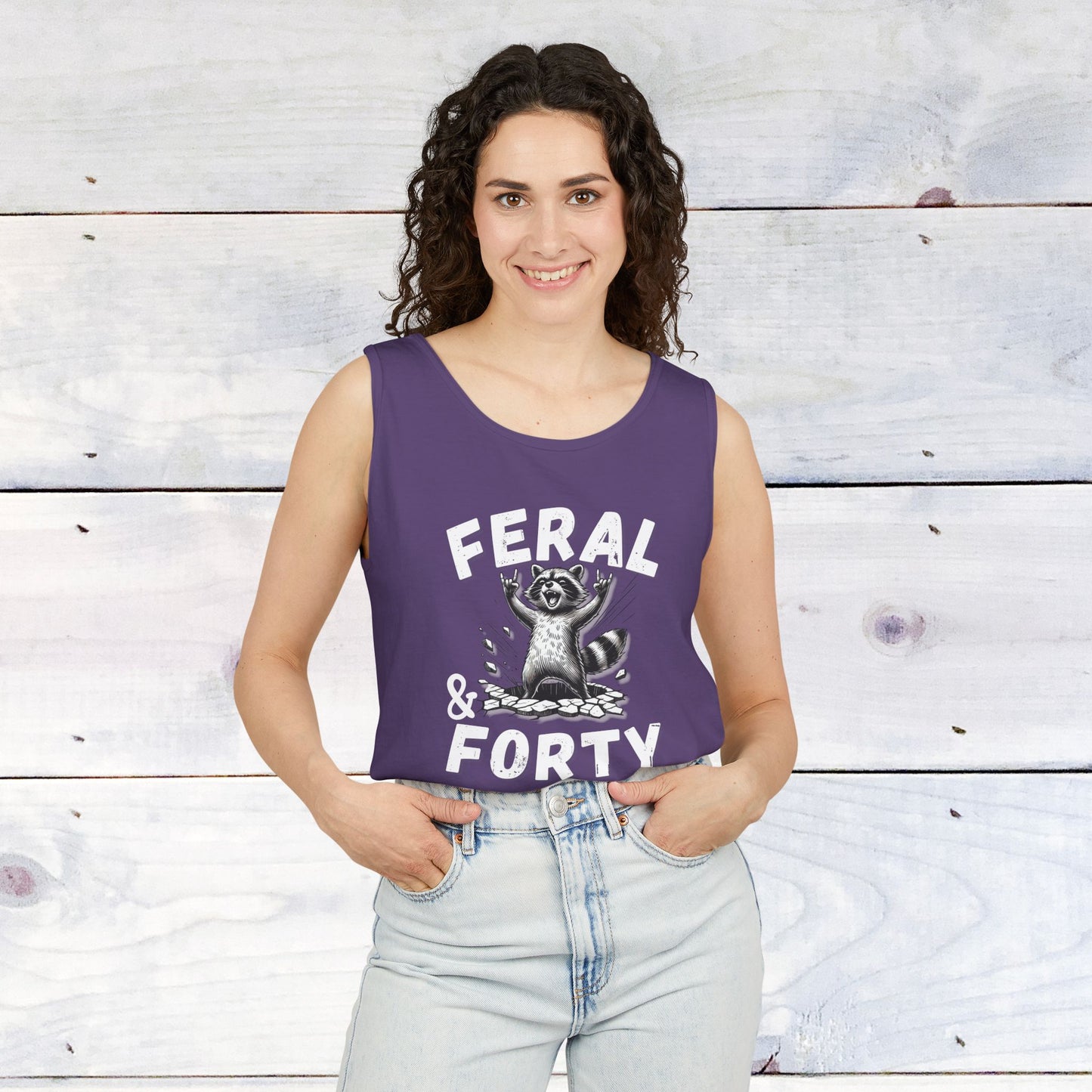 Feral & Forty Rockin' Comfort Colors Tank Top