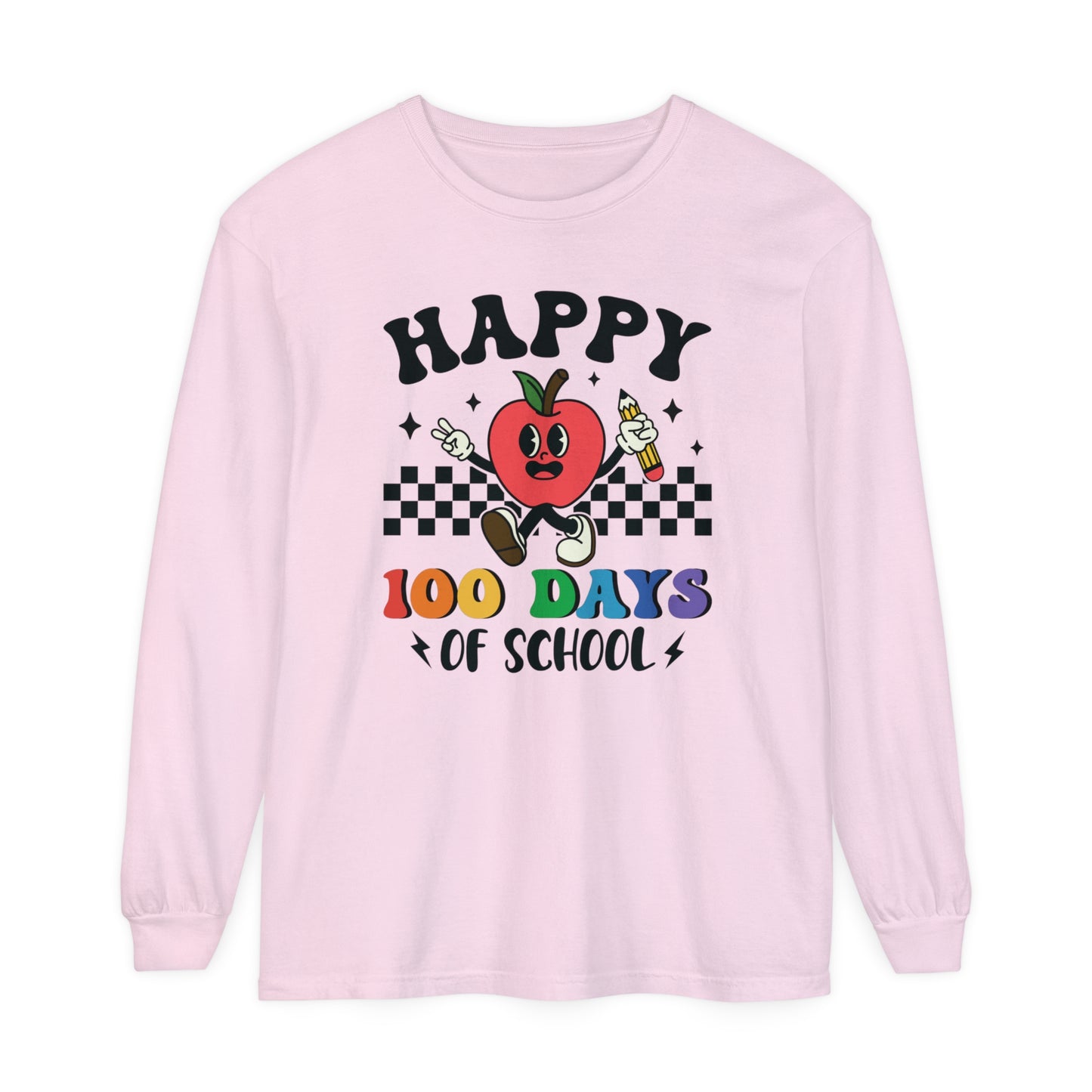 Happy 100 Days Comfort Colors Long Sleeve T-Shirt
