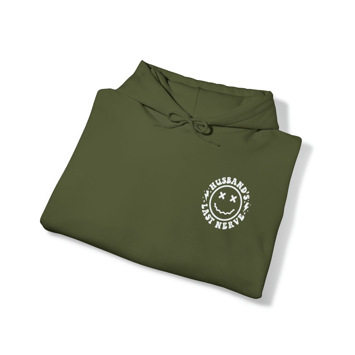 Husband's Last Nerve Hoodie - White Text