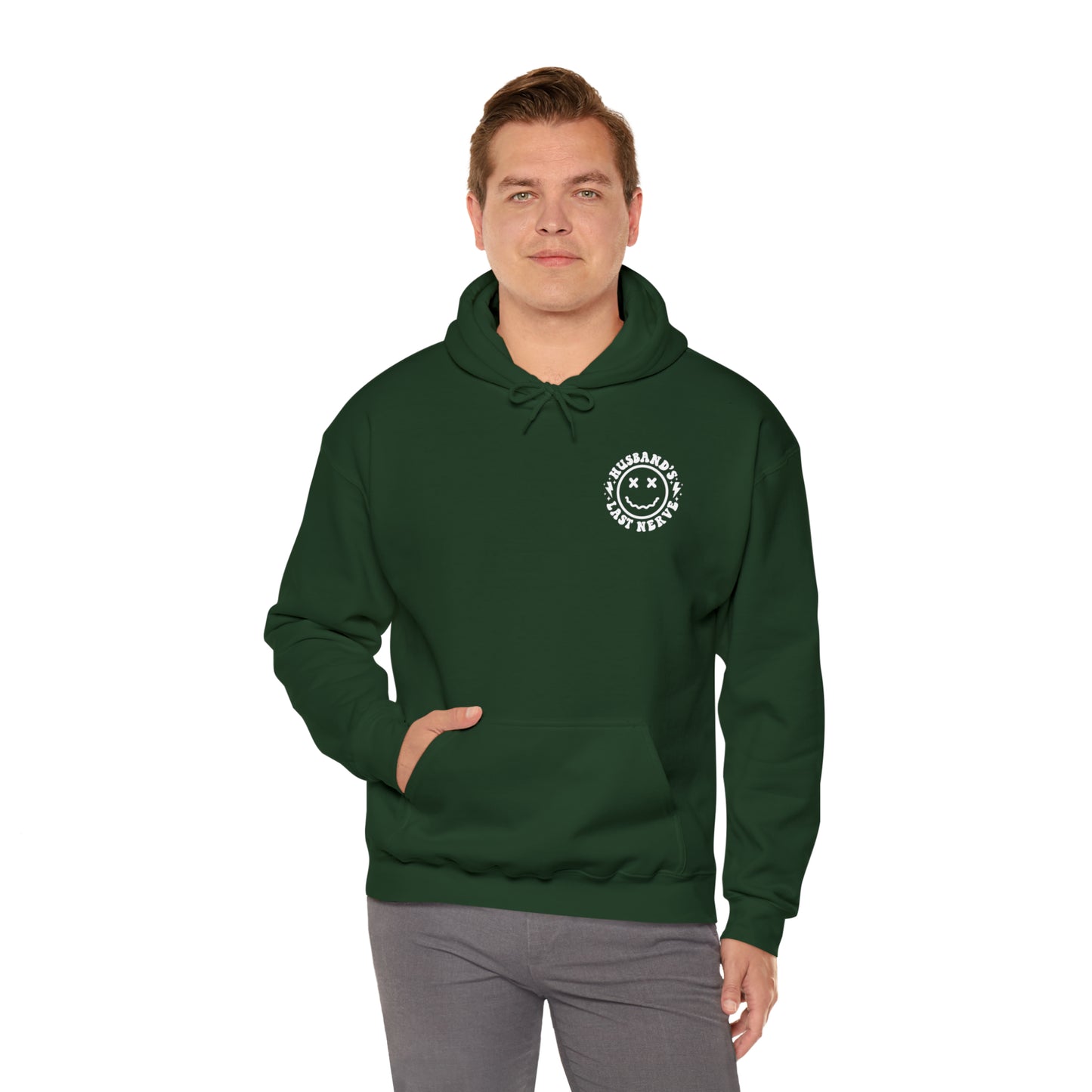 Husband's Last Nerve Hoodie - White Text