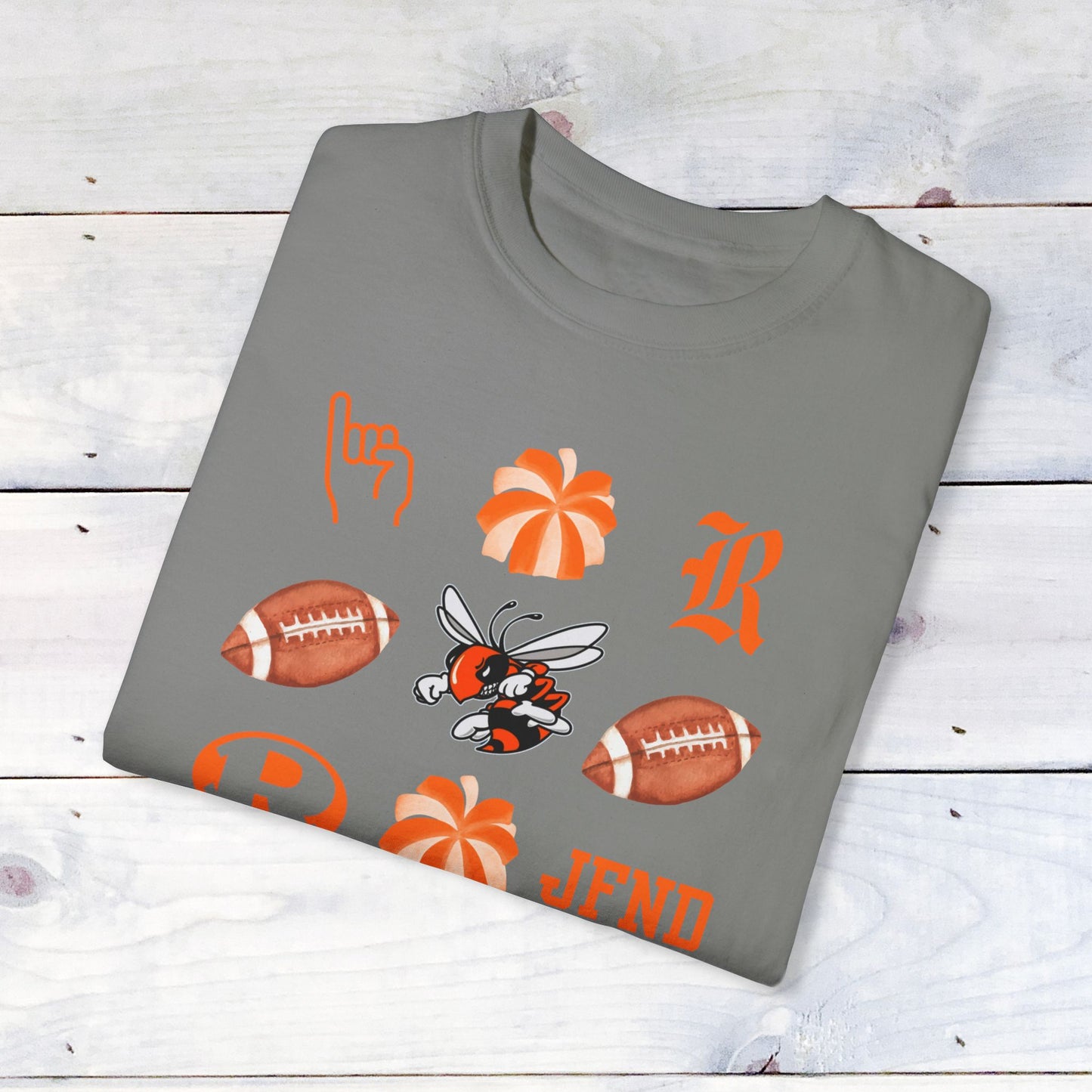 Rockwall Faves Pom & Footballs Grid Comfort Colors T