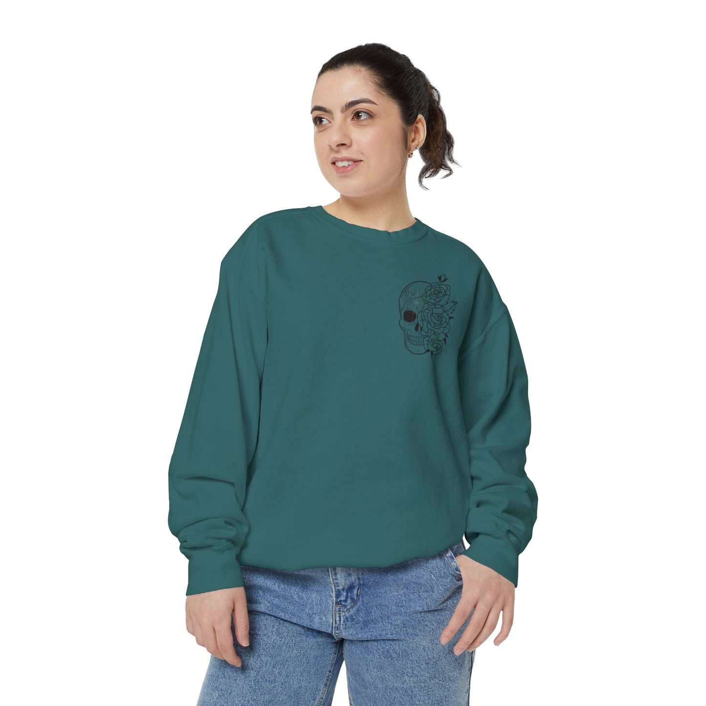 Skull Front, Vastly Overrated Back - Comfort Colors Pullover - Multi Color Options