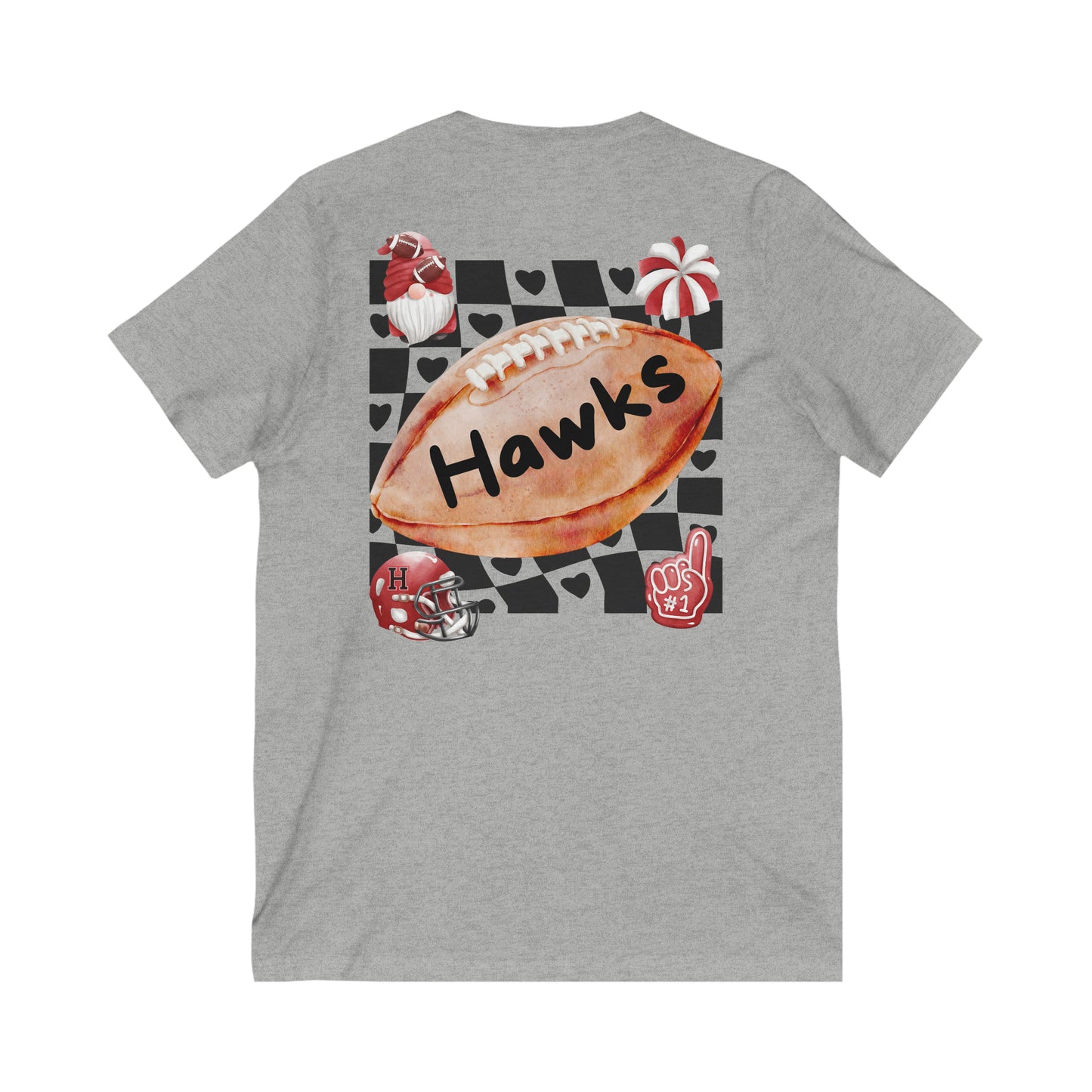 Fun Heath Hawks V Neck Tee