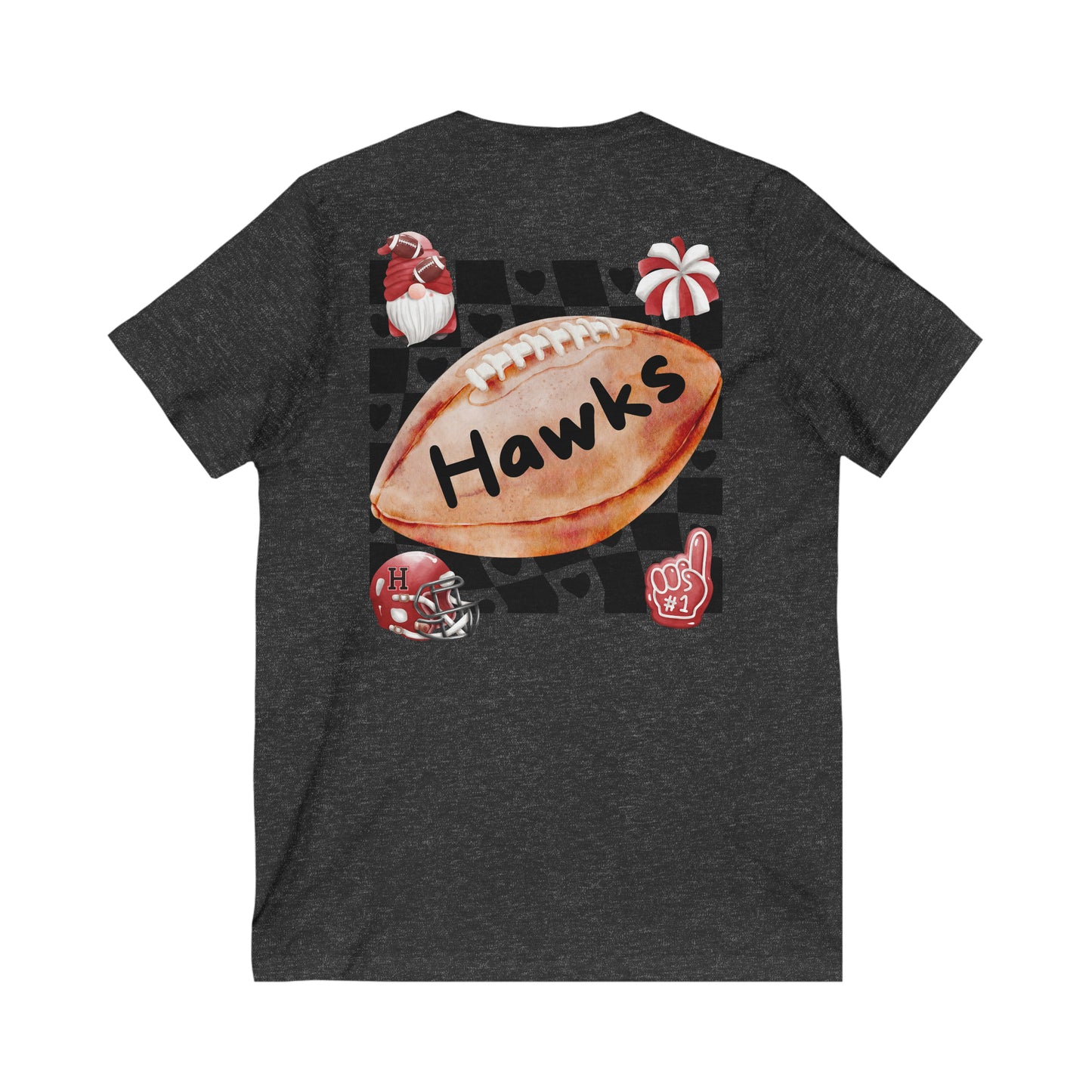 Fun Heath Hawks V Neck Tee