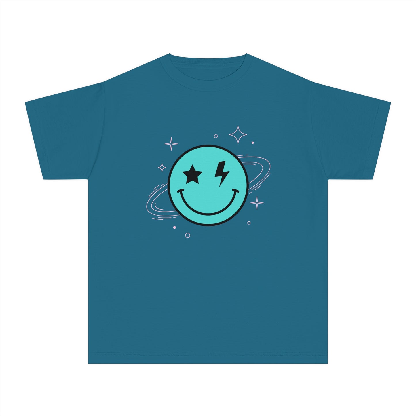 Youth Space Smiley Comfort Colors T-Shirt