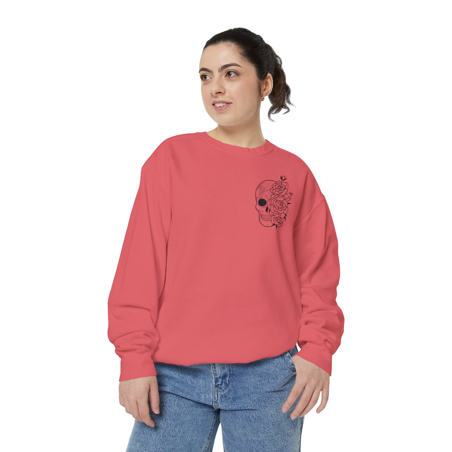 Skull Front, Vastly Overrated Back - Comfort Colors Pullover - Multi Color Options
