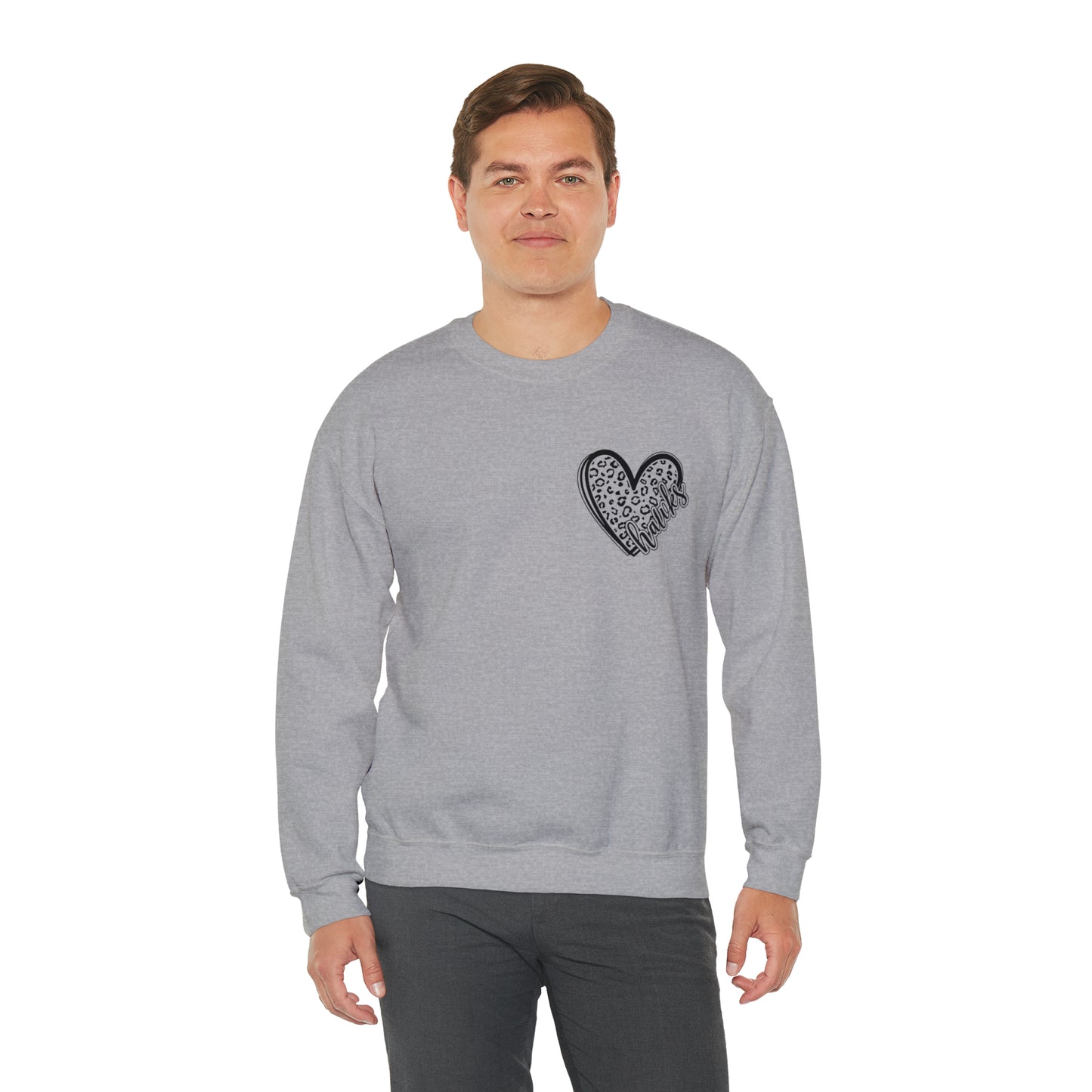 Hawks Heart Front, Glitz Cheer Mom back - Sweater