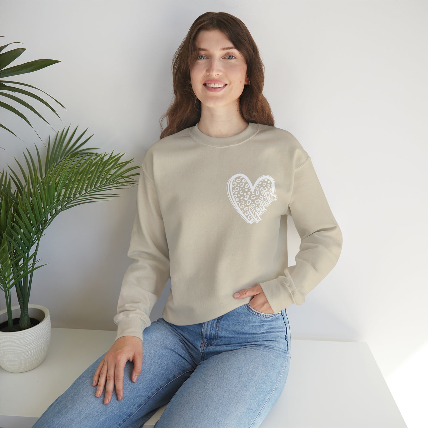 Hawks Cheetah Heart Sweater
