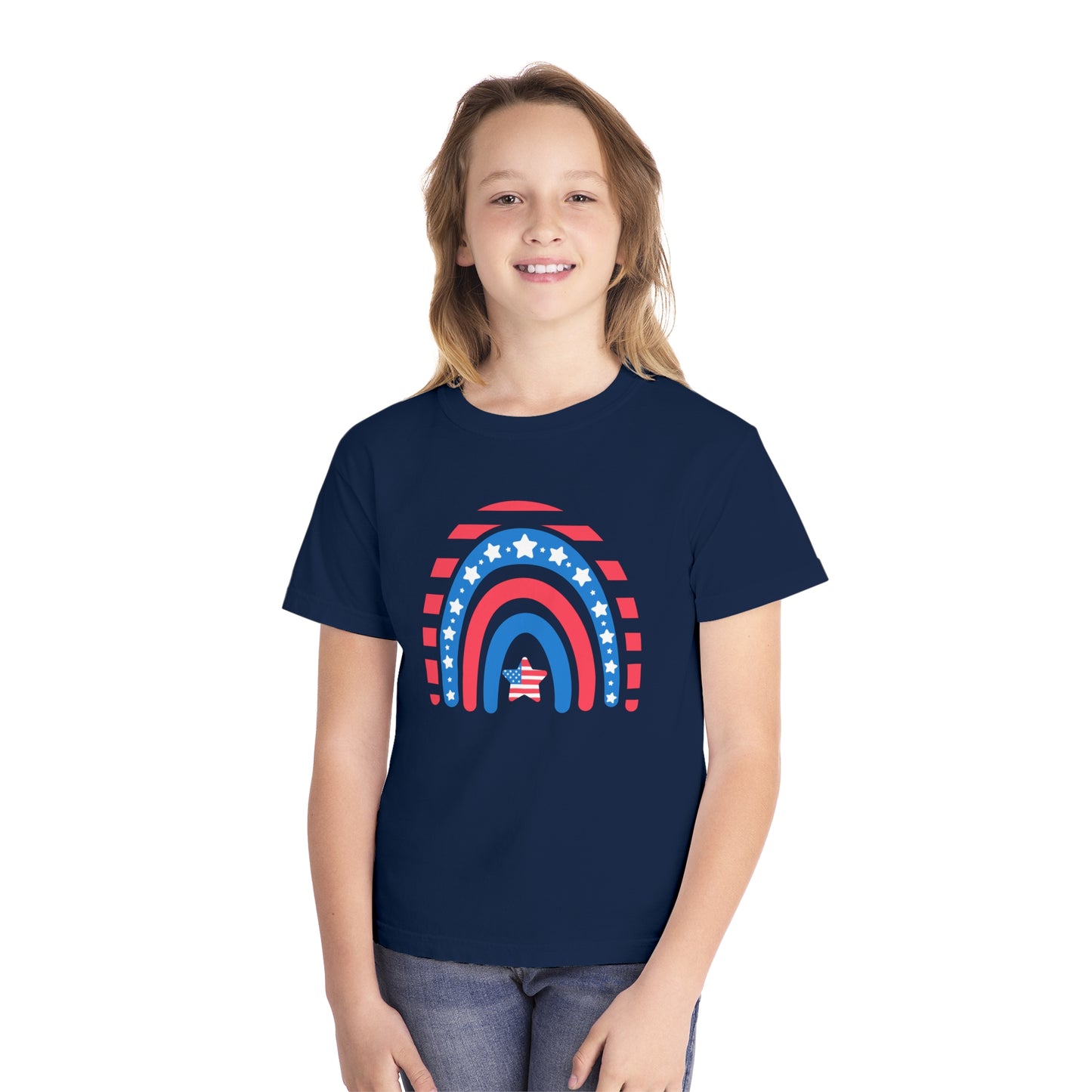 Stars & Stripes Rainbow Comfort Colors Youth Tee