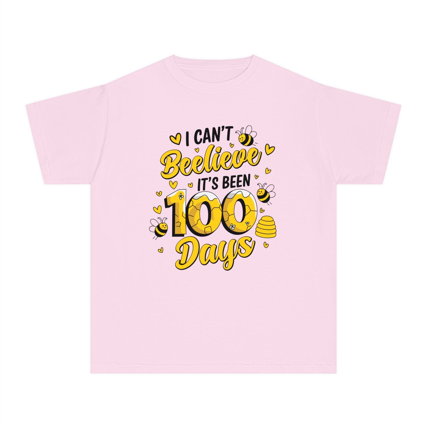 Youth I Can't Beelieve 100 Days Comfort Colors Tee