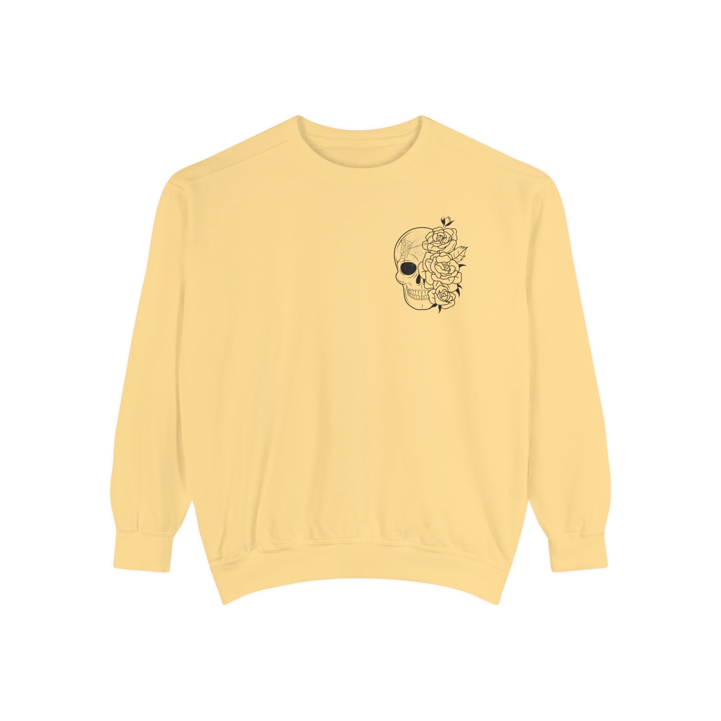 Skull Front, Vastly Overrated Back - Comfort Colors Pullover - Multi Color Options