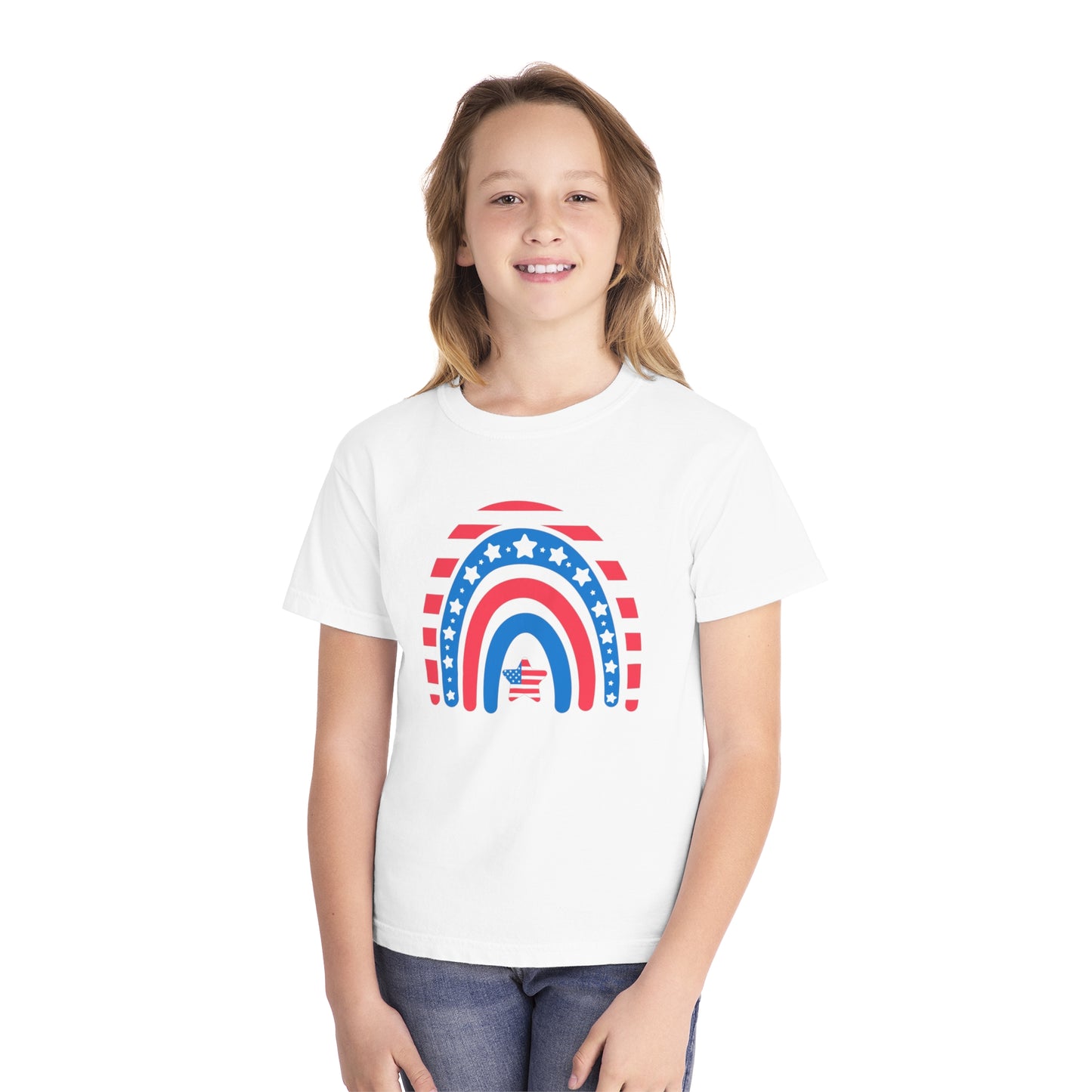 Stars & Stripes Rainbow Comfort Colors Youth Tee