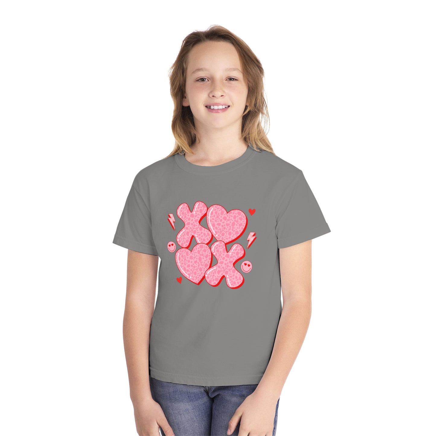 XOXO Cheetah Youth Comfort Colors Tee