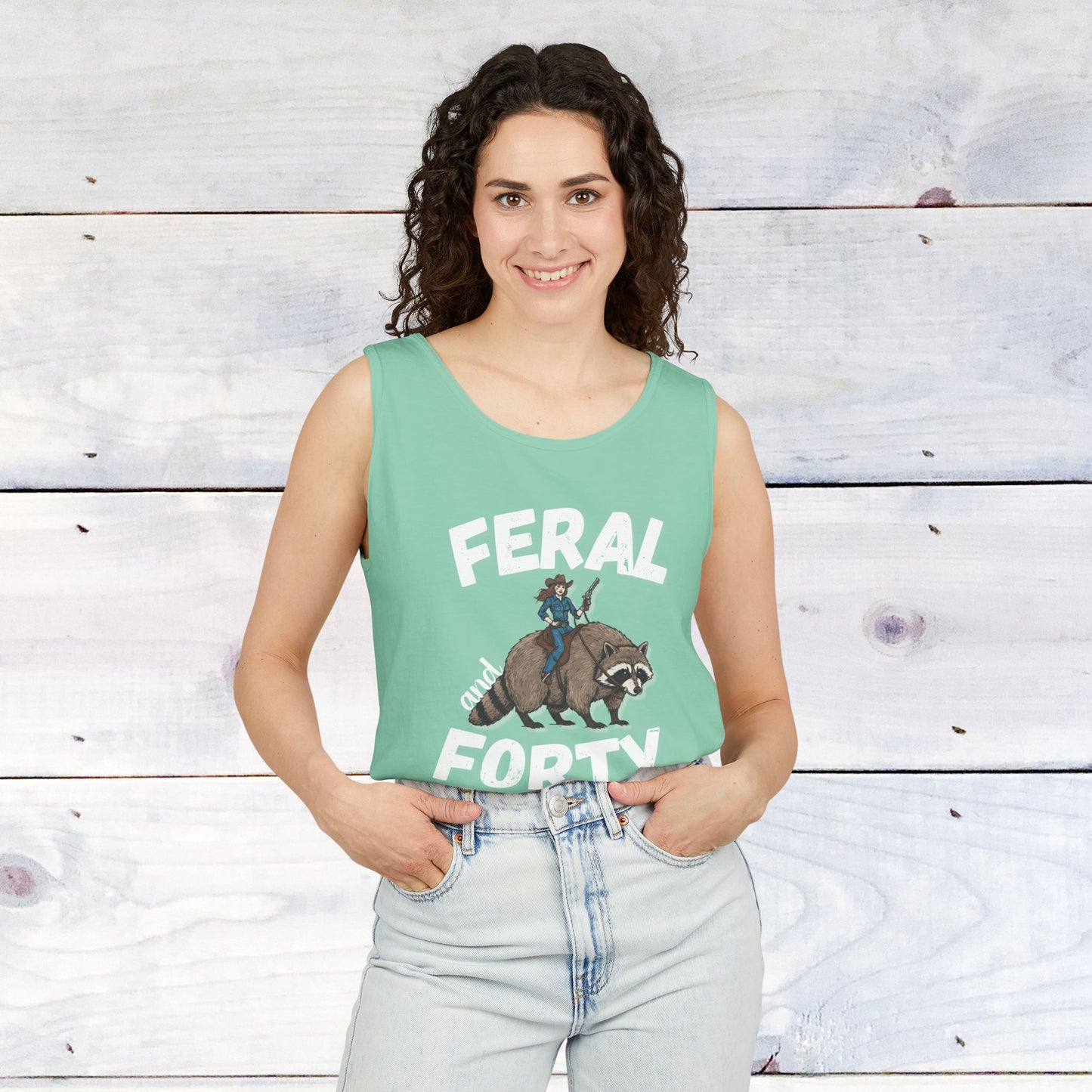 Feral & Forty Wild West Comfort Colors Tank Top