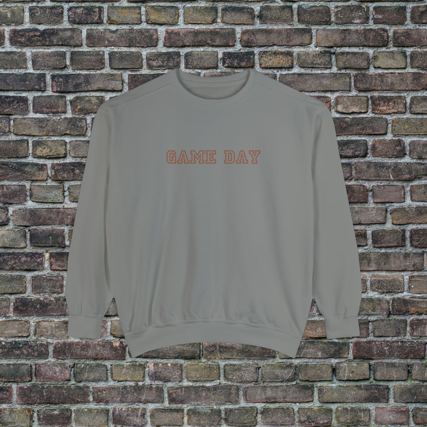 Game Day Comfort Colors Sweater - Brown Text