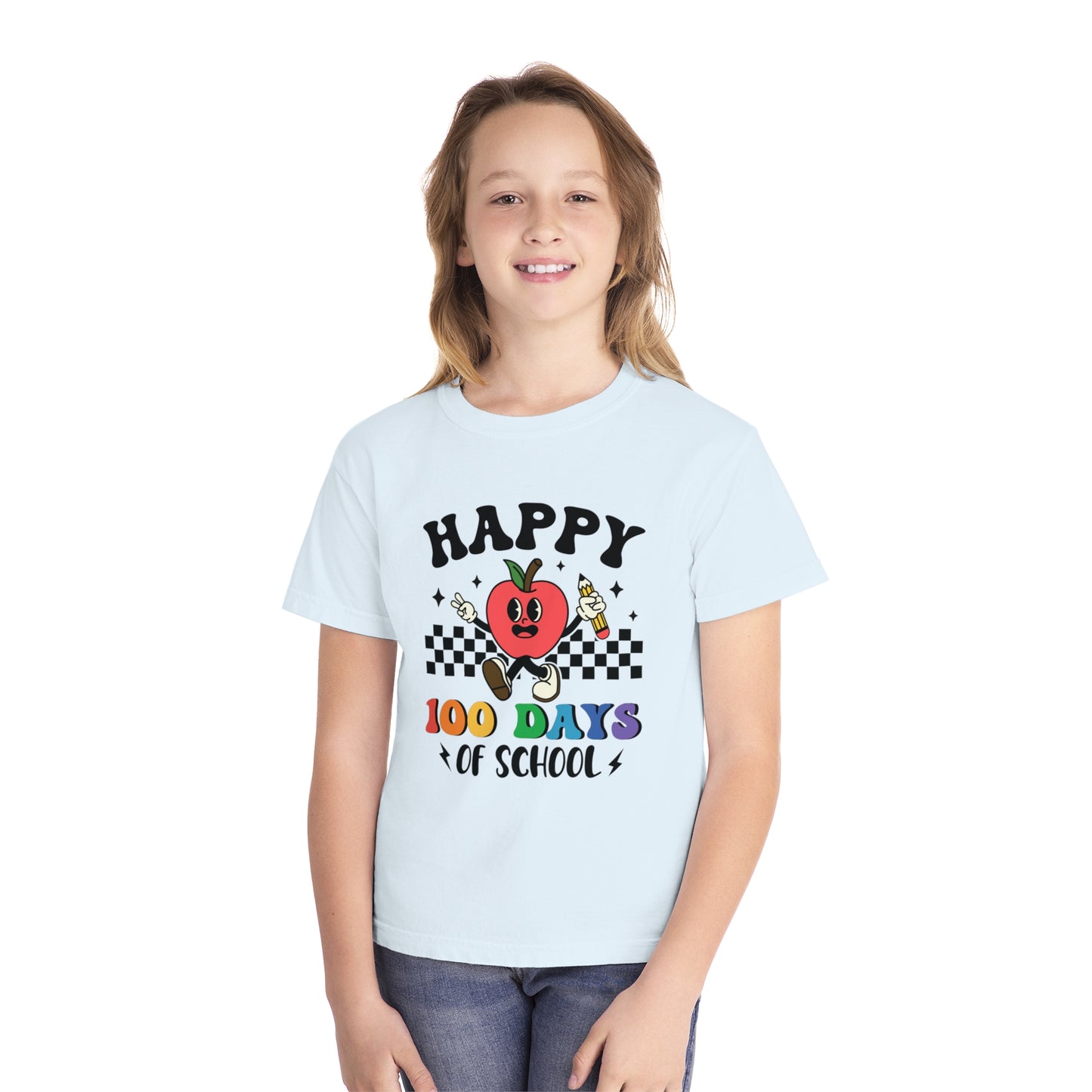 Youth Happy 100 Days Comfort Colors Tee