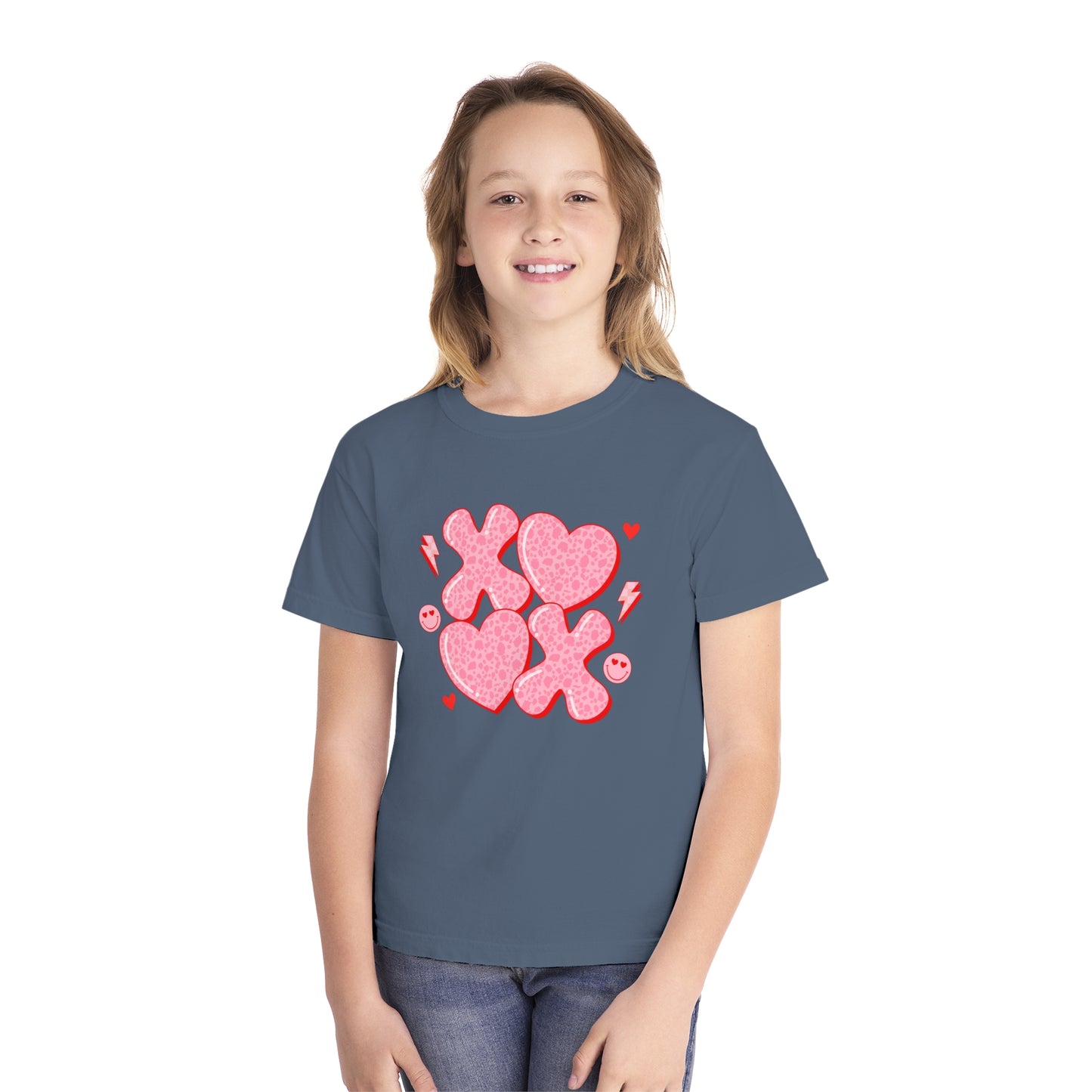 XOXO Cheetah Youth Comfort Colors Tee