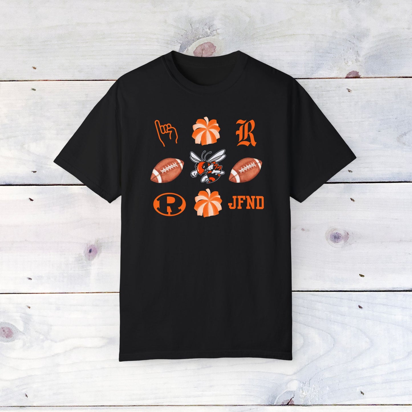 Rockwall Faves Pom & Footballs Grid Comfort Colors T