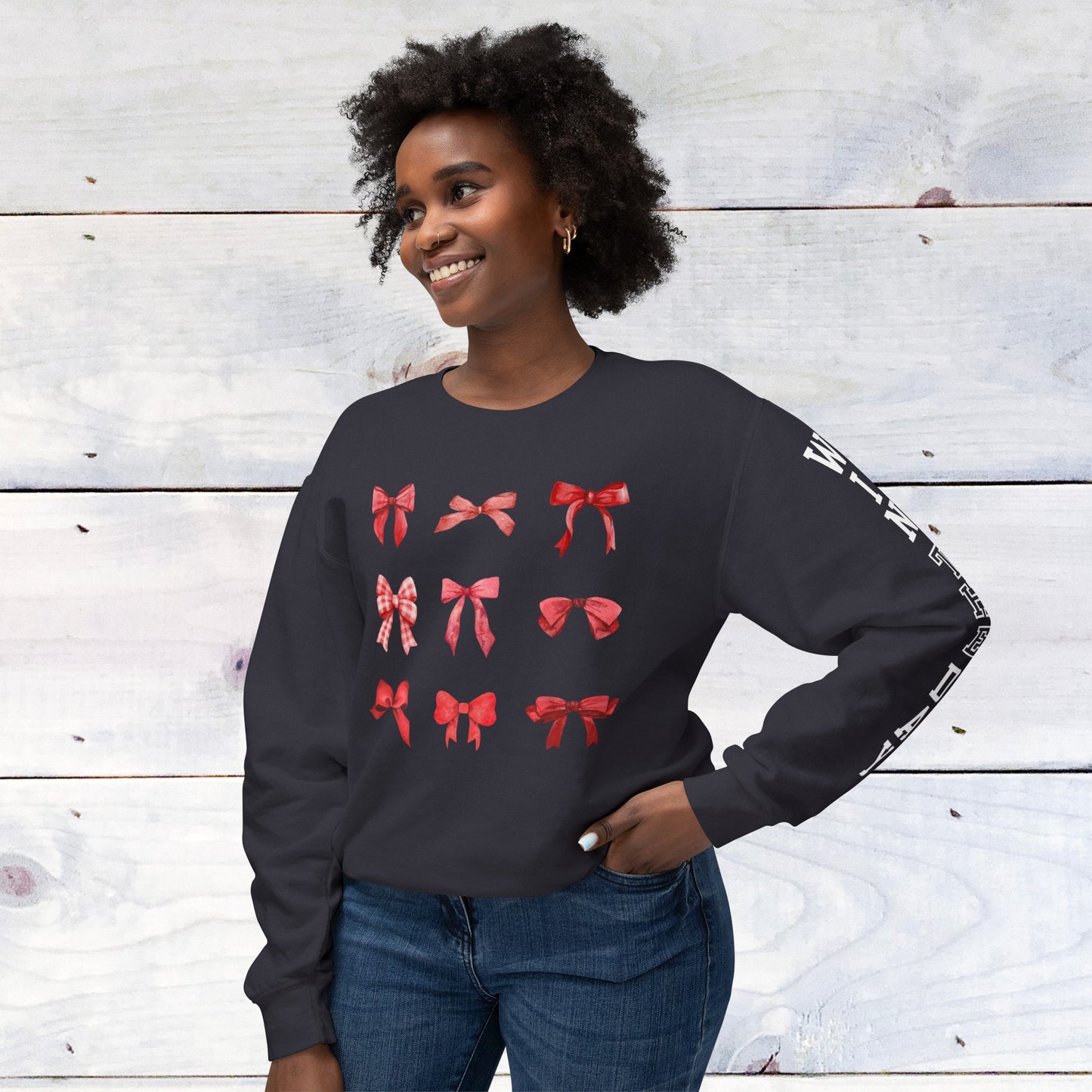 Heath Bow Sweater - Win the Day Sleeve - Comfort Colors